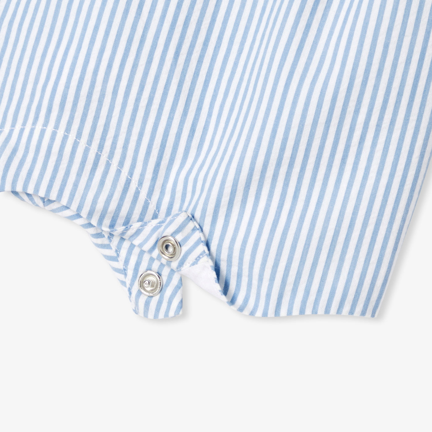 Baby boy short overalls in seersucker