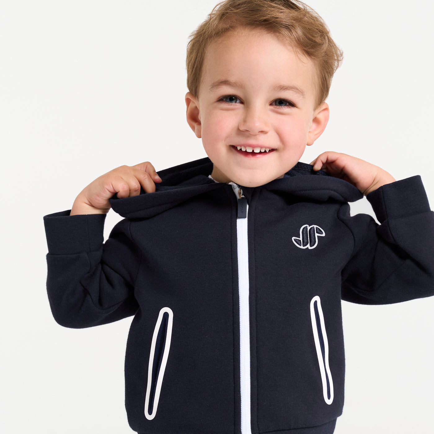 Baby boy fleece zip-up sweatshirt