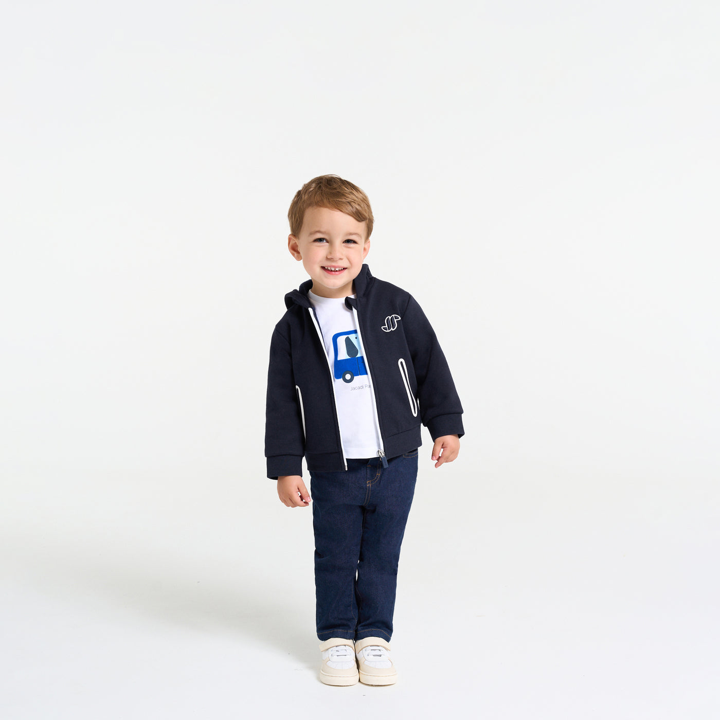 Baby boy fleece zip-up sweatshirt