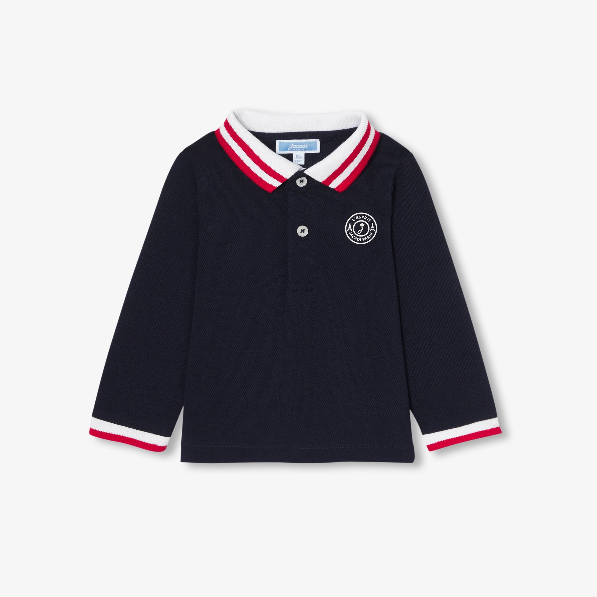 Baby boy long-sleeved polo shirt