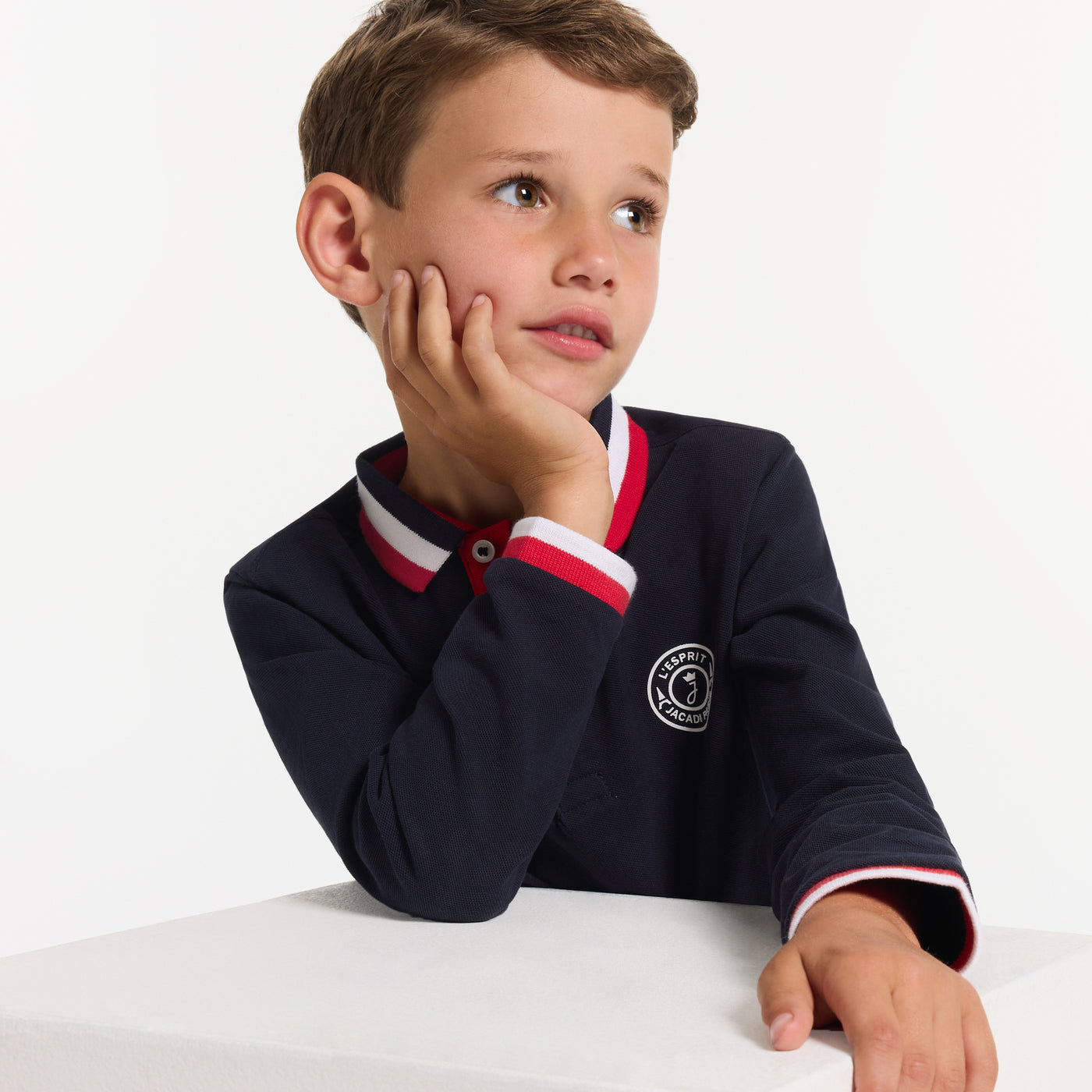 Boy polo shirt in cotton piqué