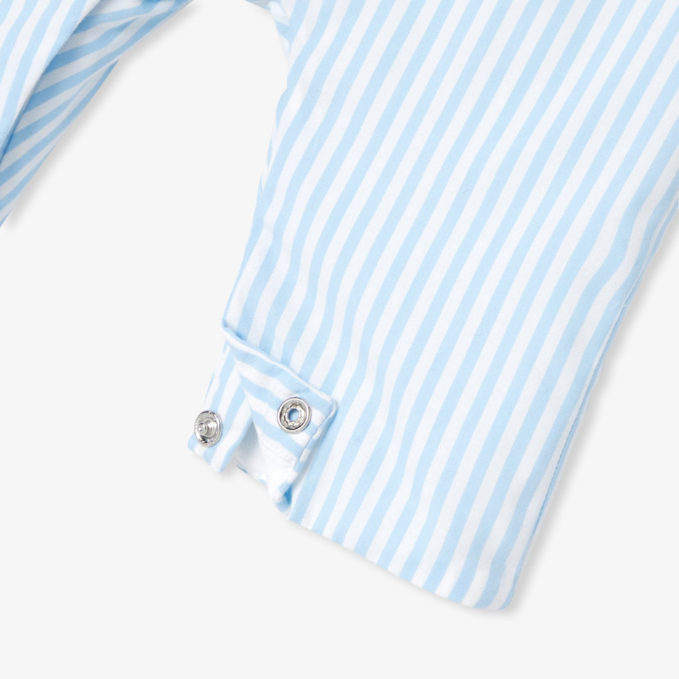 Baby boy jumpsuit in striped poplin