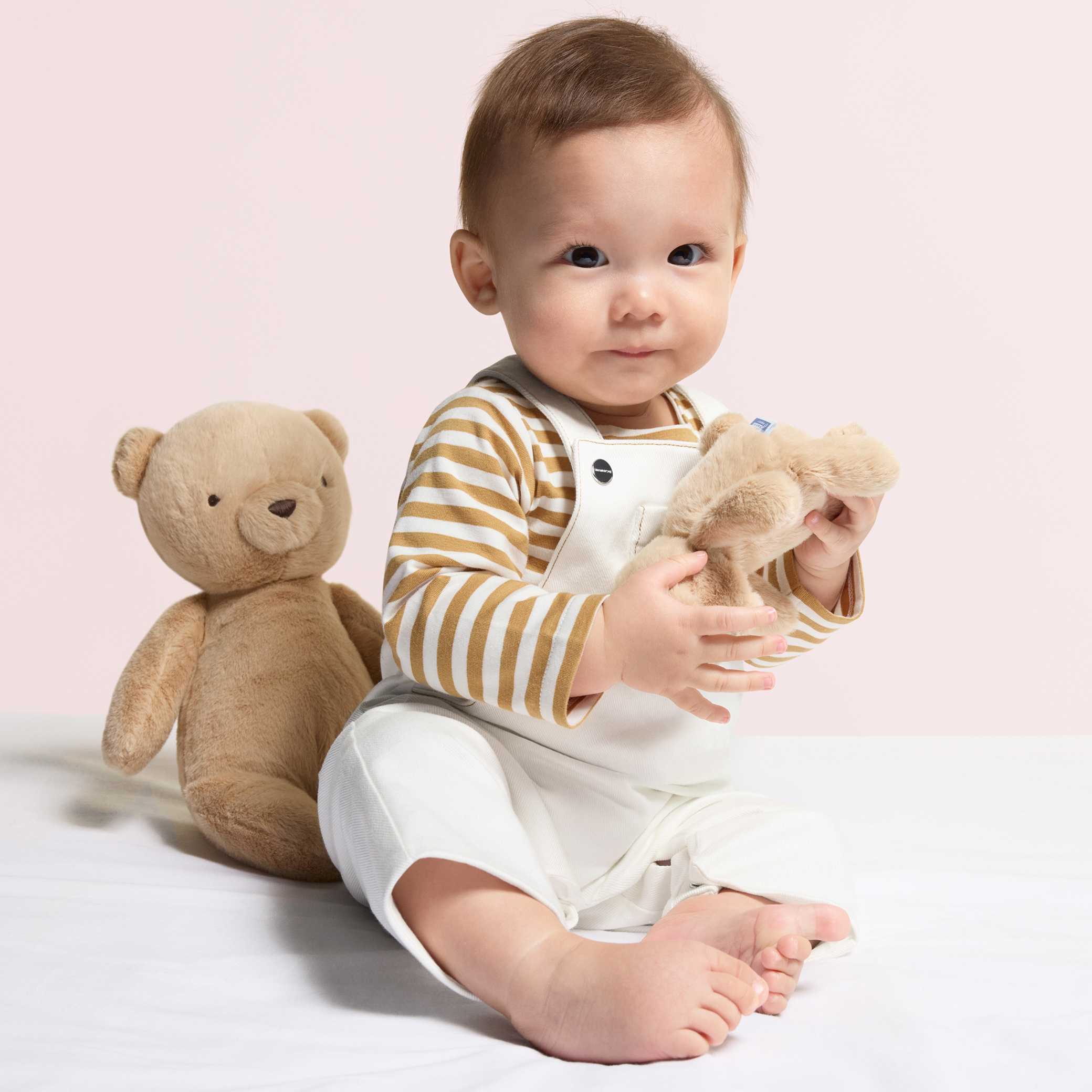 Baby overalls in soft denim