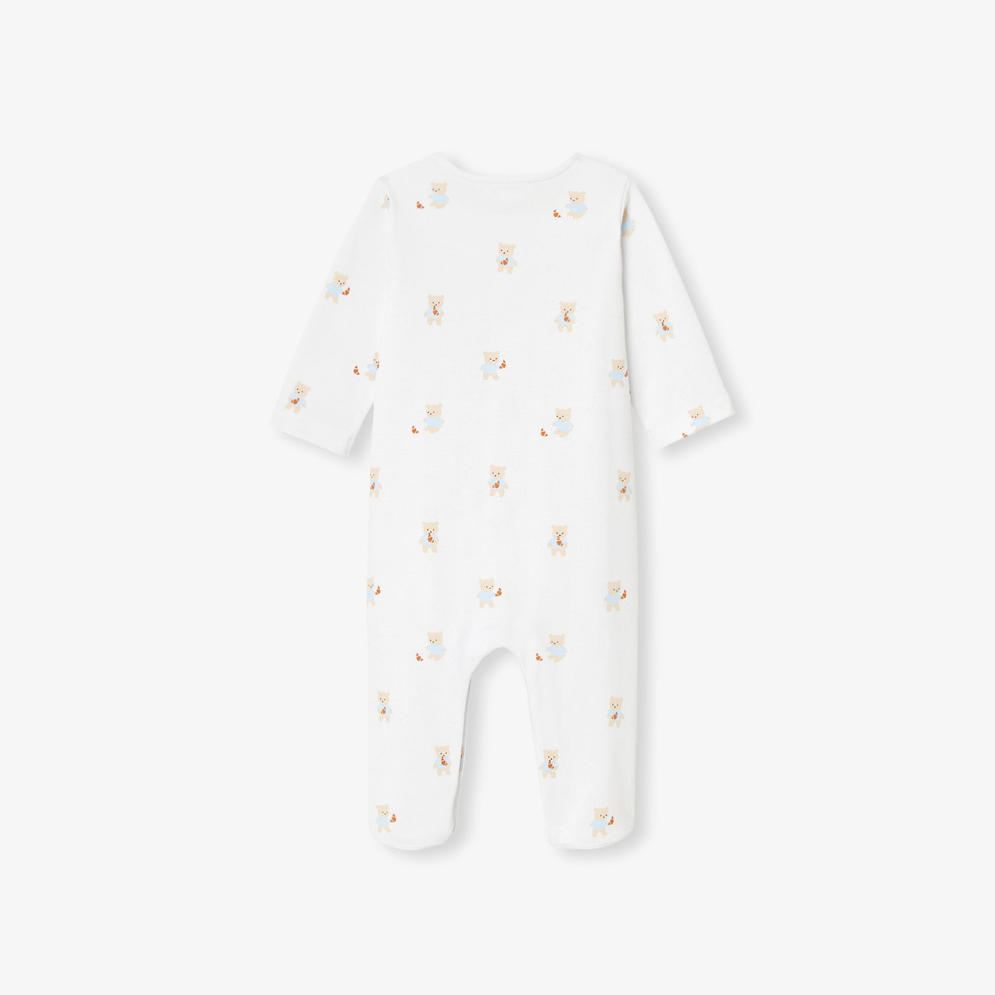 Baby teddy bear and crescent pyjamas