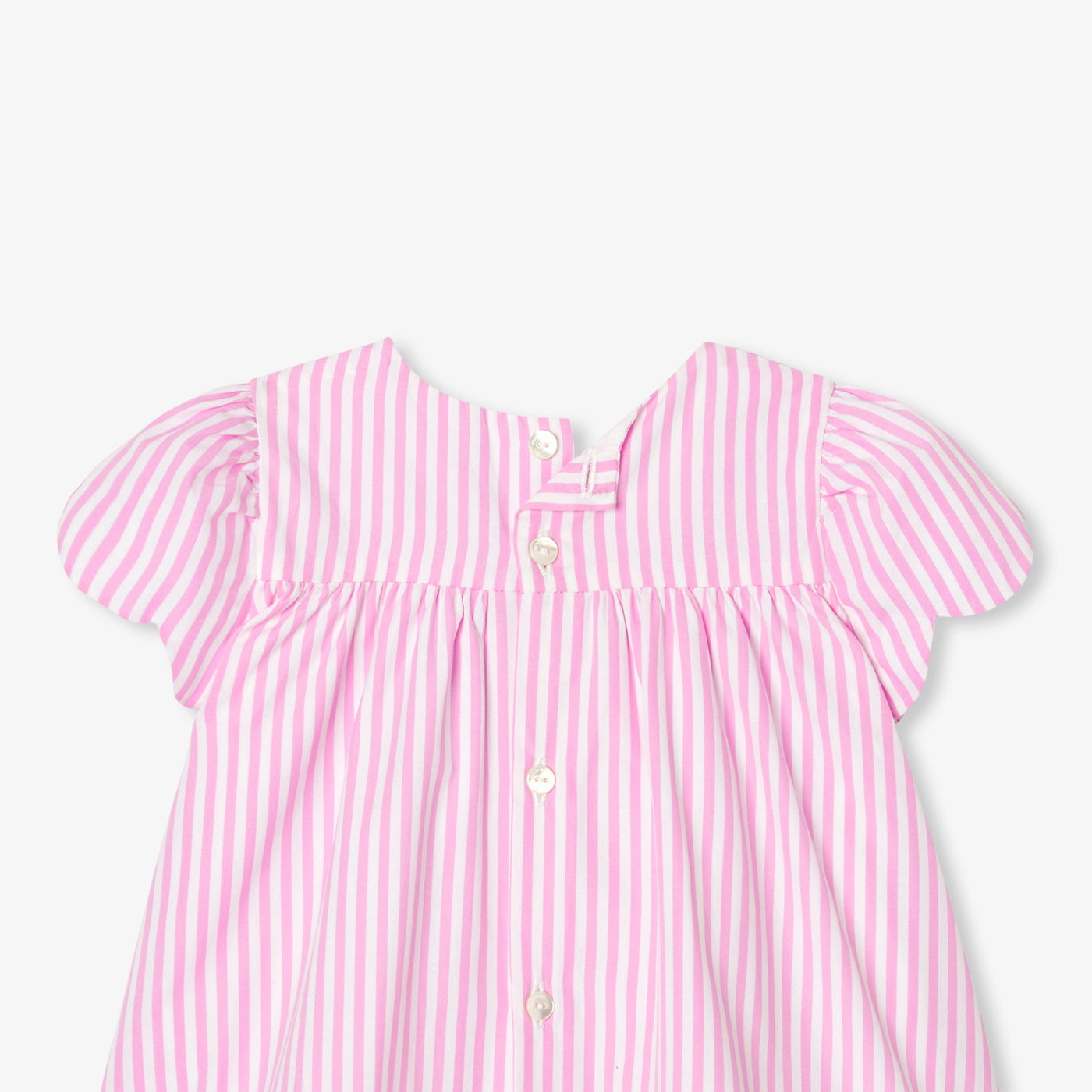 Baby girl dress in striped poplin