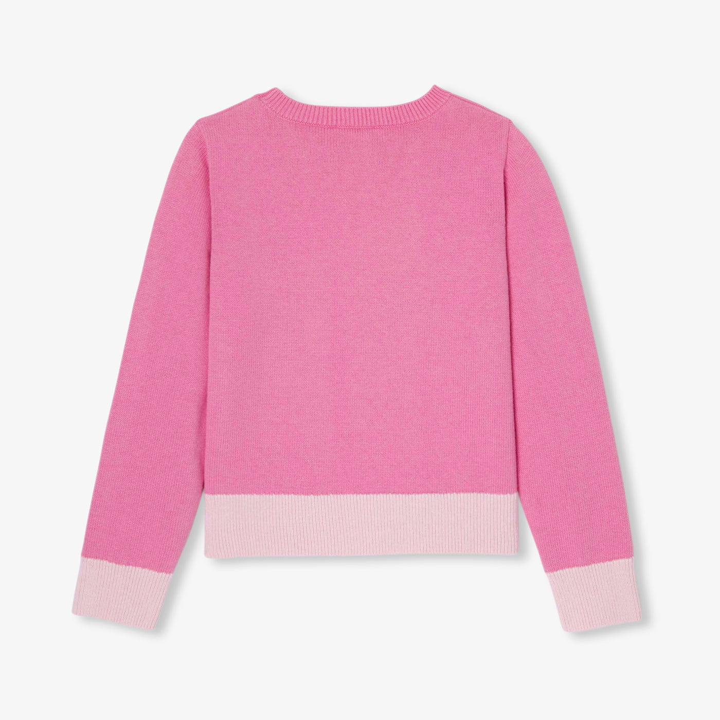 Girl sweater with trompe-l'œil collar