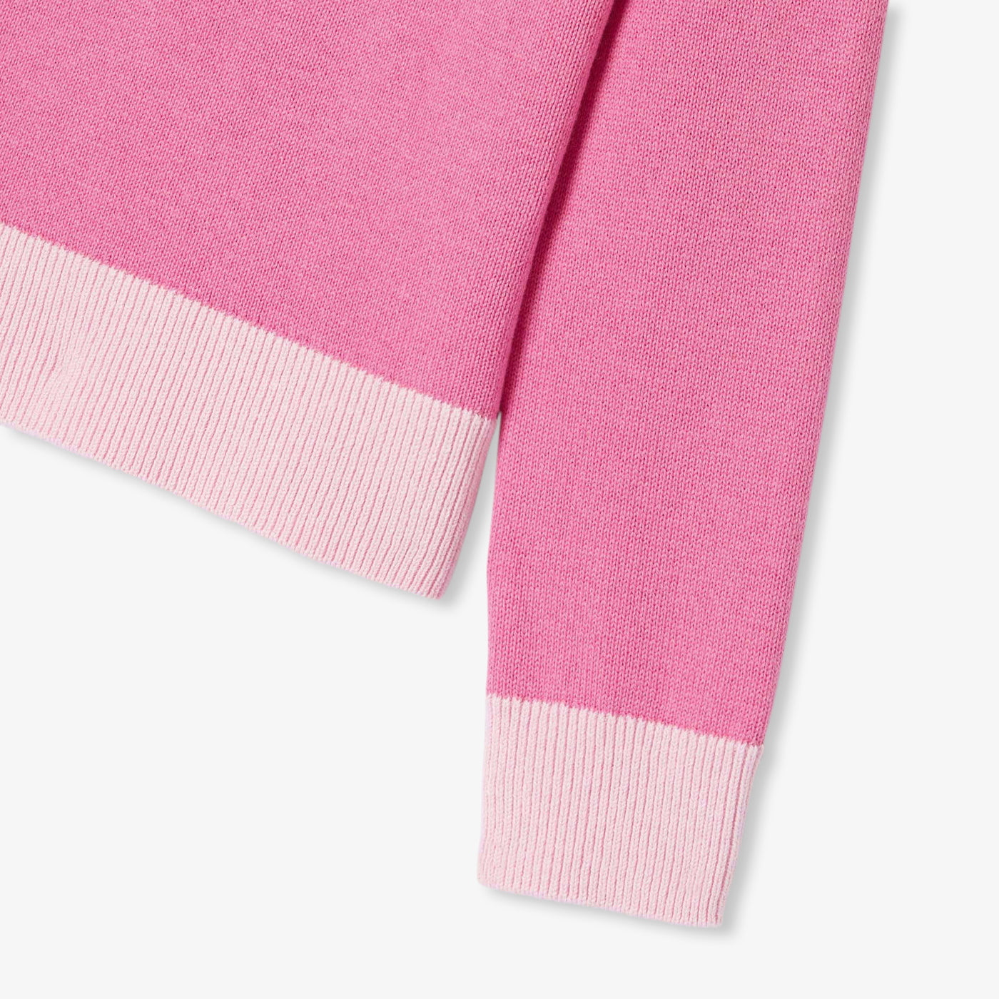 Girl sweater with trompe-l'œil collar