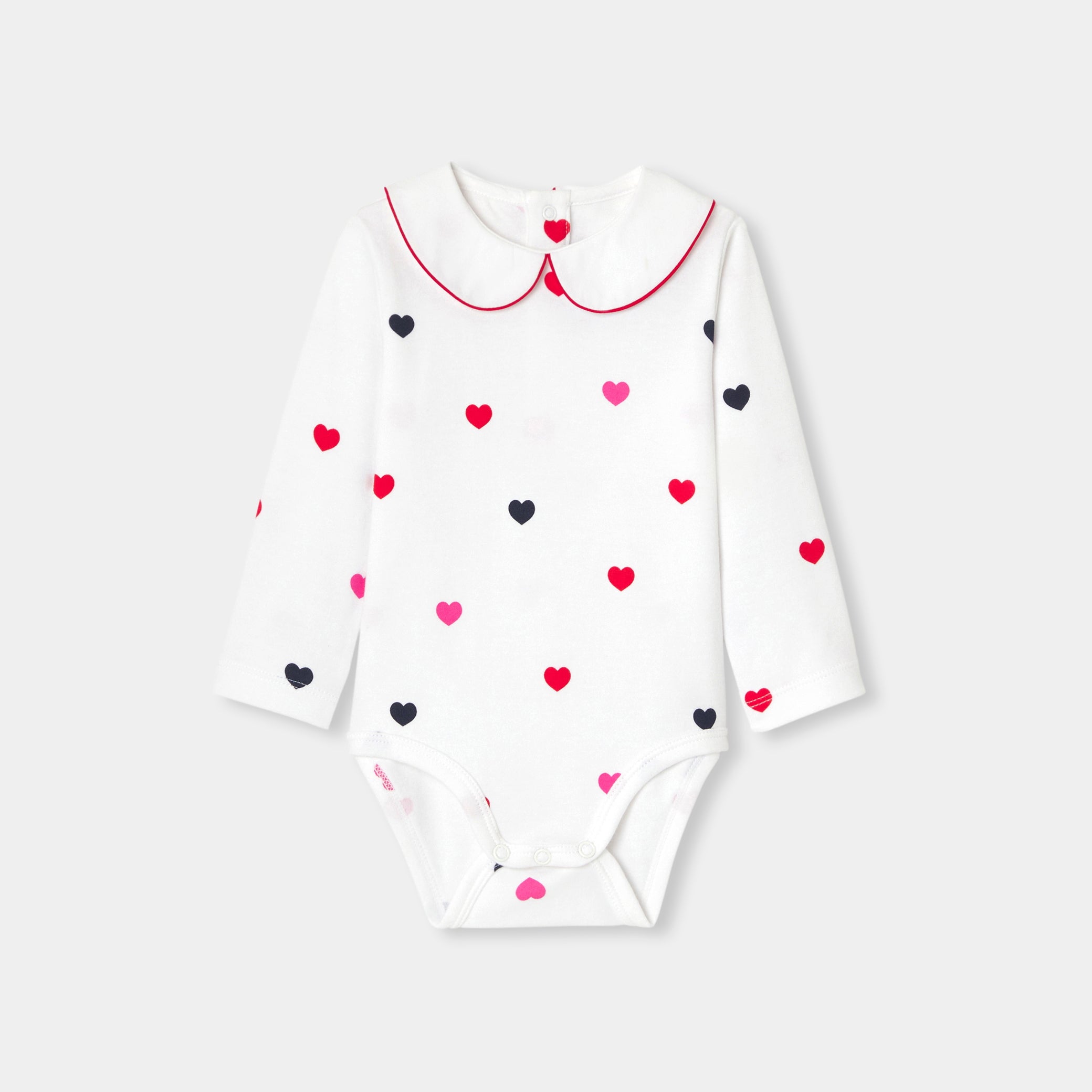 Baby girl bodysuit in cotton interlock