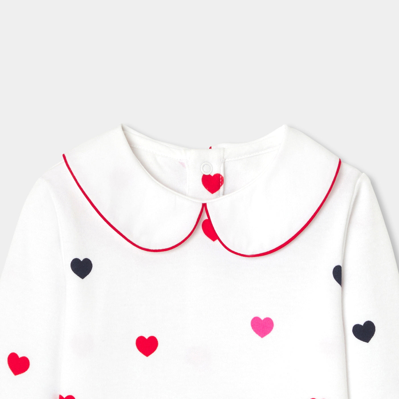 Baby girl bodysuit in cotton interlock