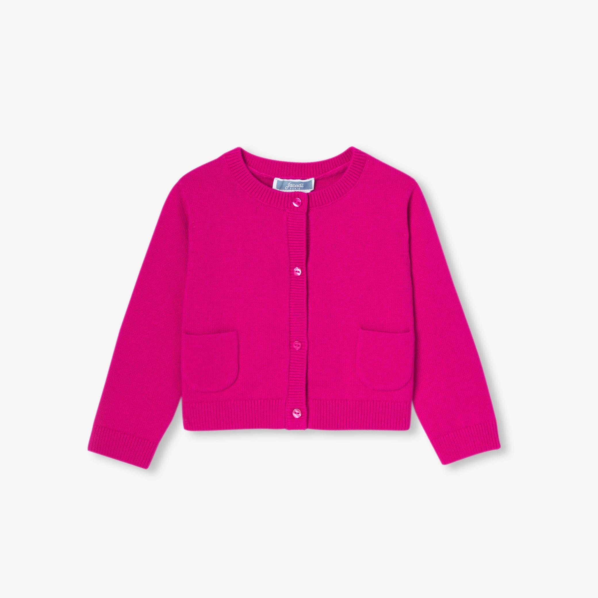 Baby girl cardigan in cotton and wool