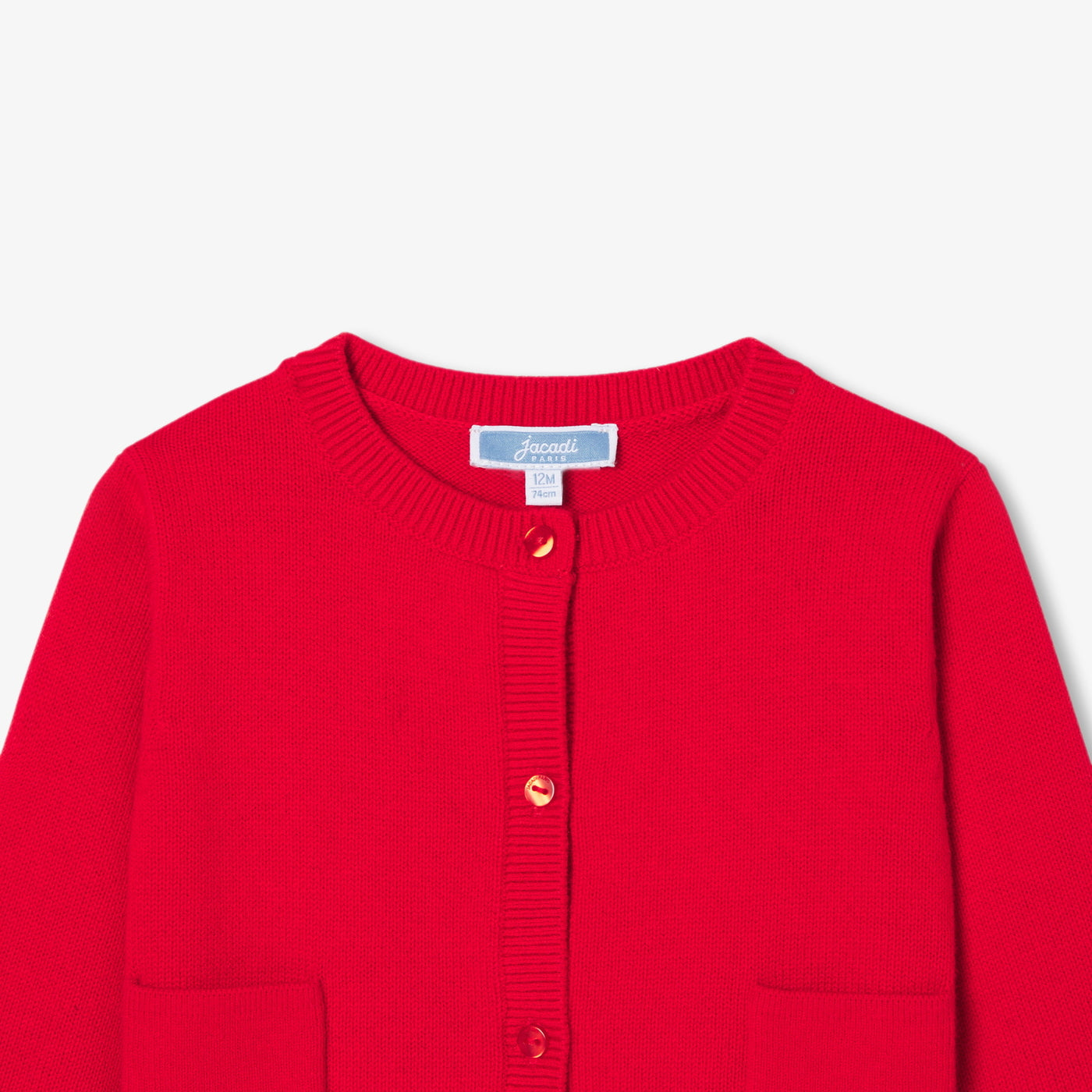 Baby girl cardigan in cotton and wool