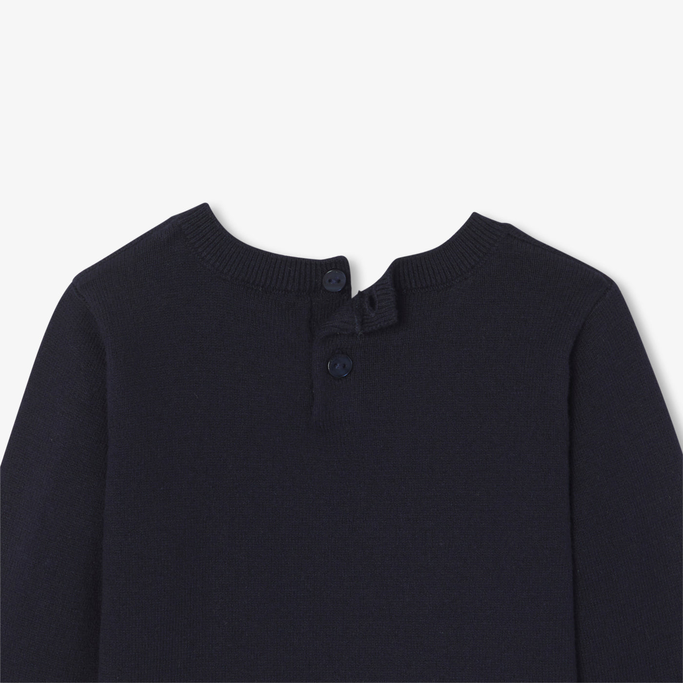 Baby girl jumper in cotton and wool