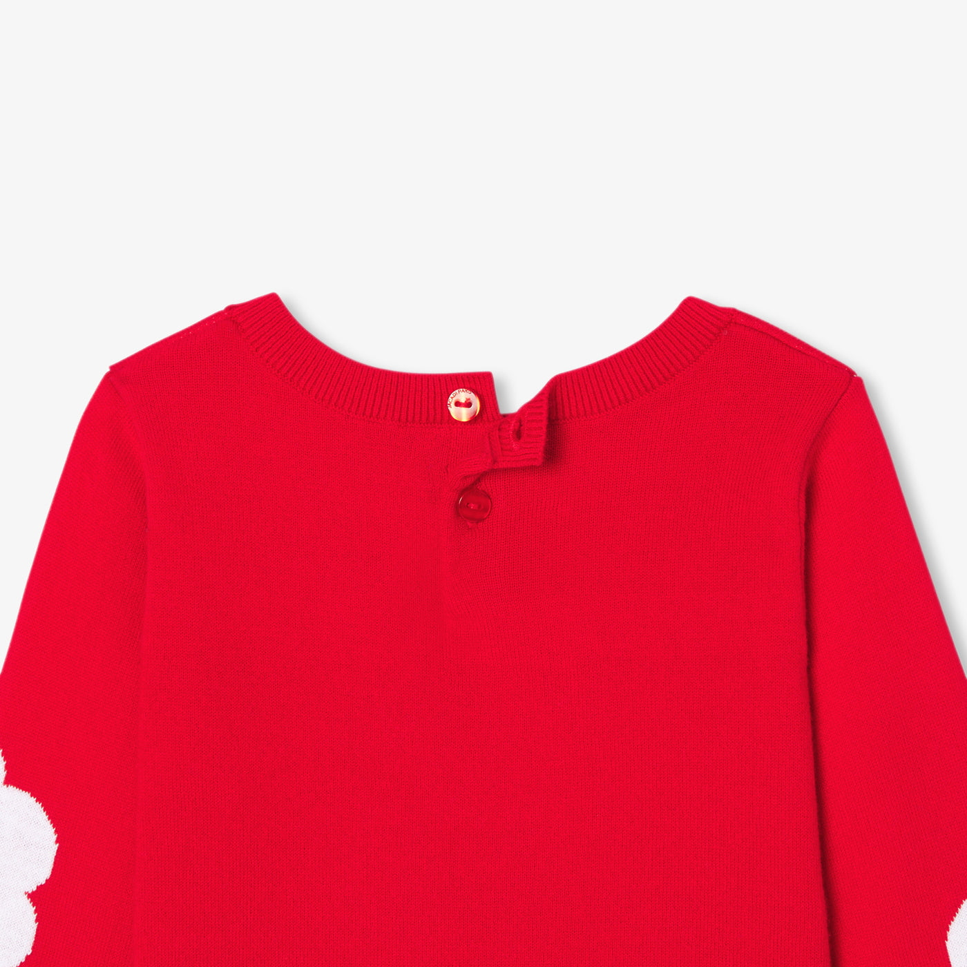 Baby girl cotton jacquard flower sweater