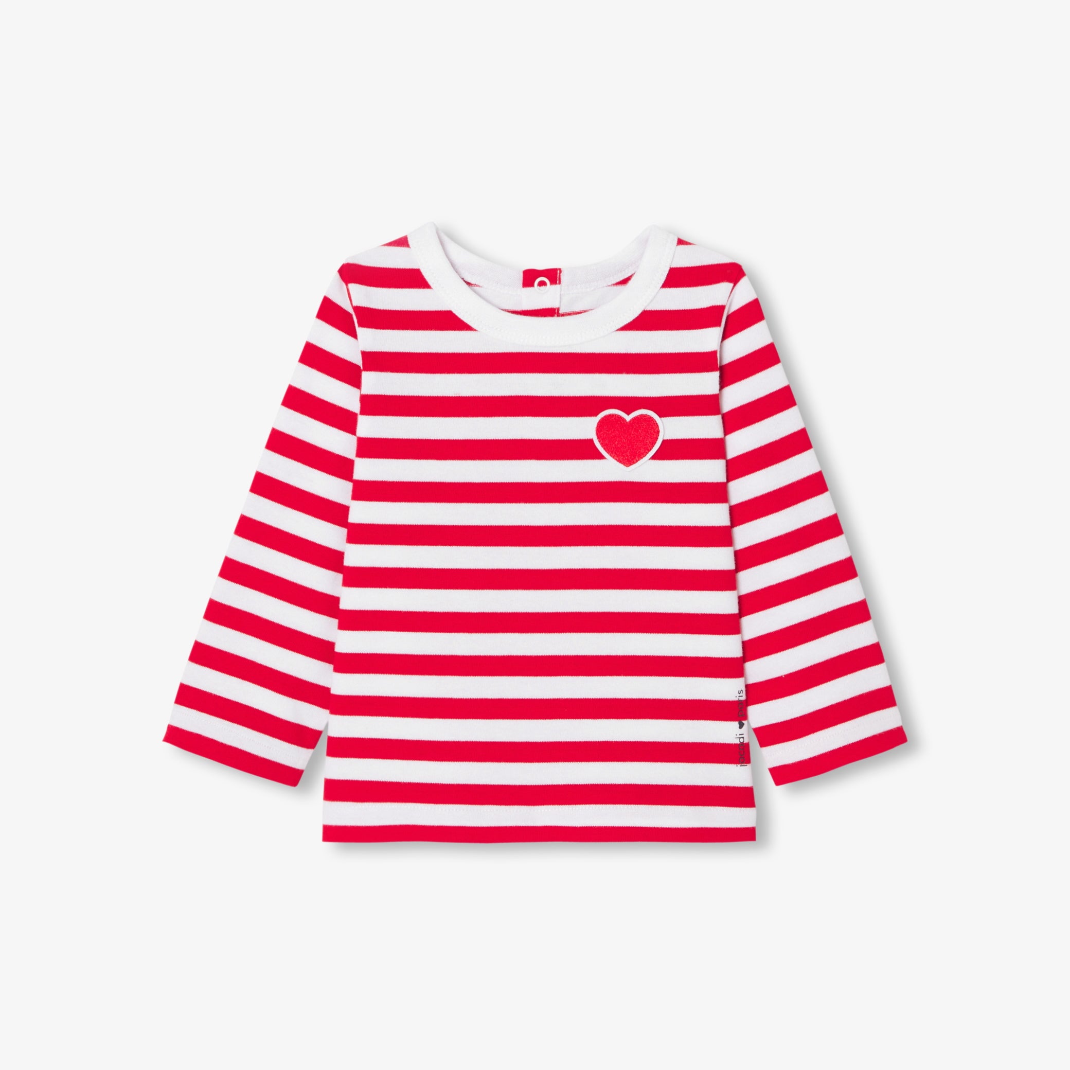 Baby girl Breton tee in thick jersey