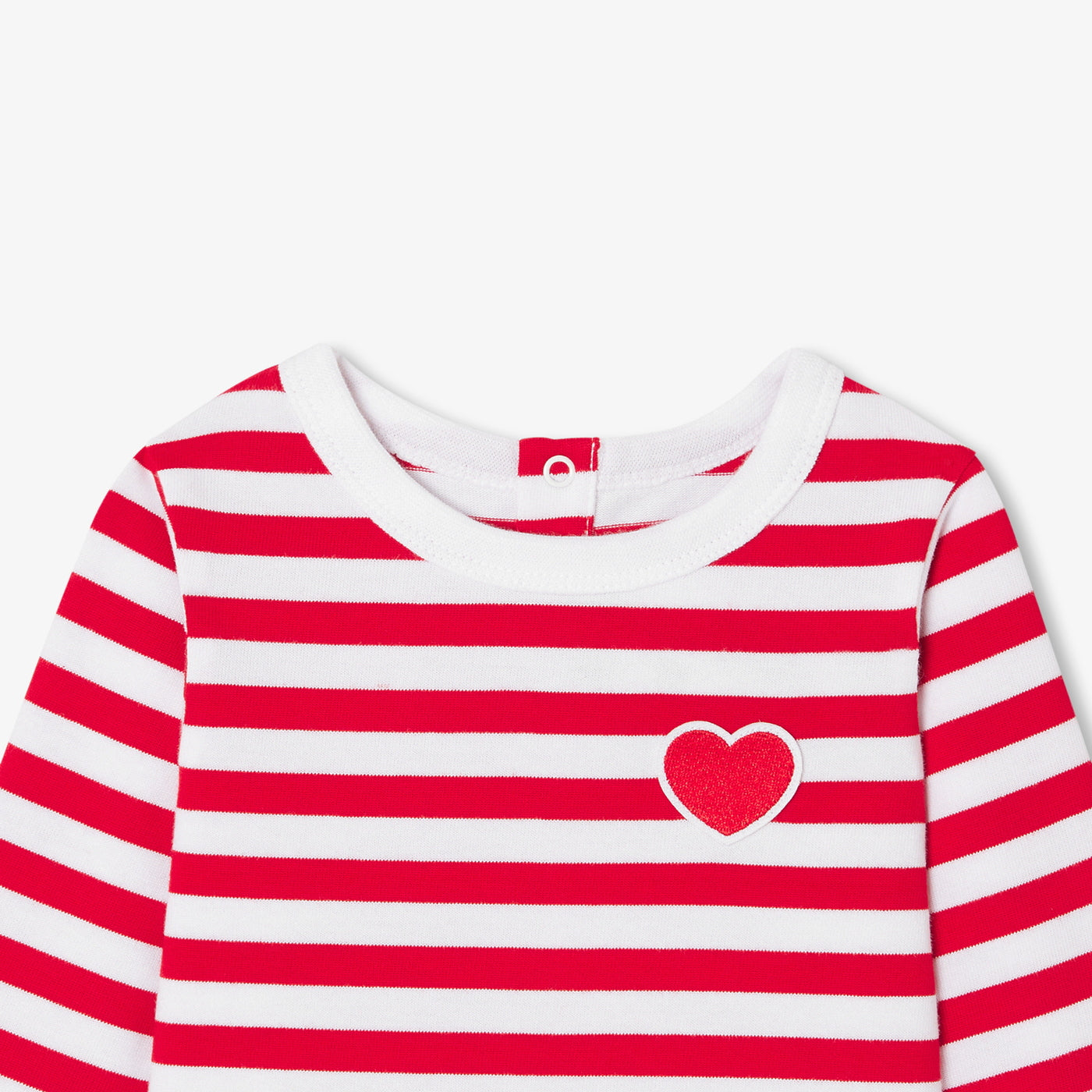 Baby girl Breton tee in thick jersey