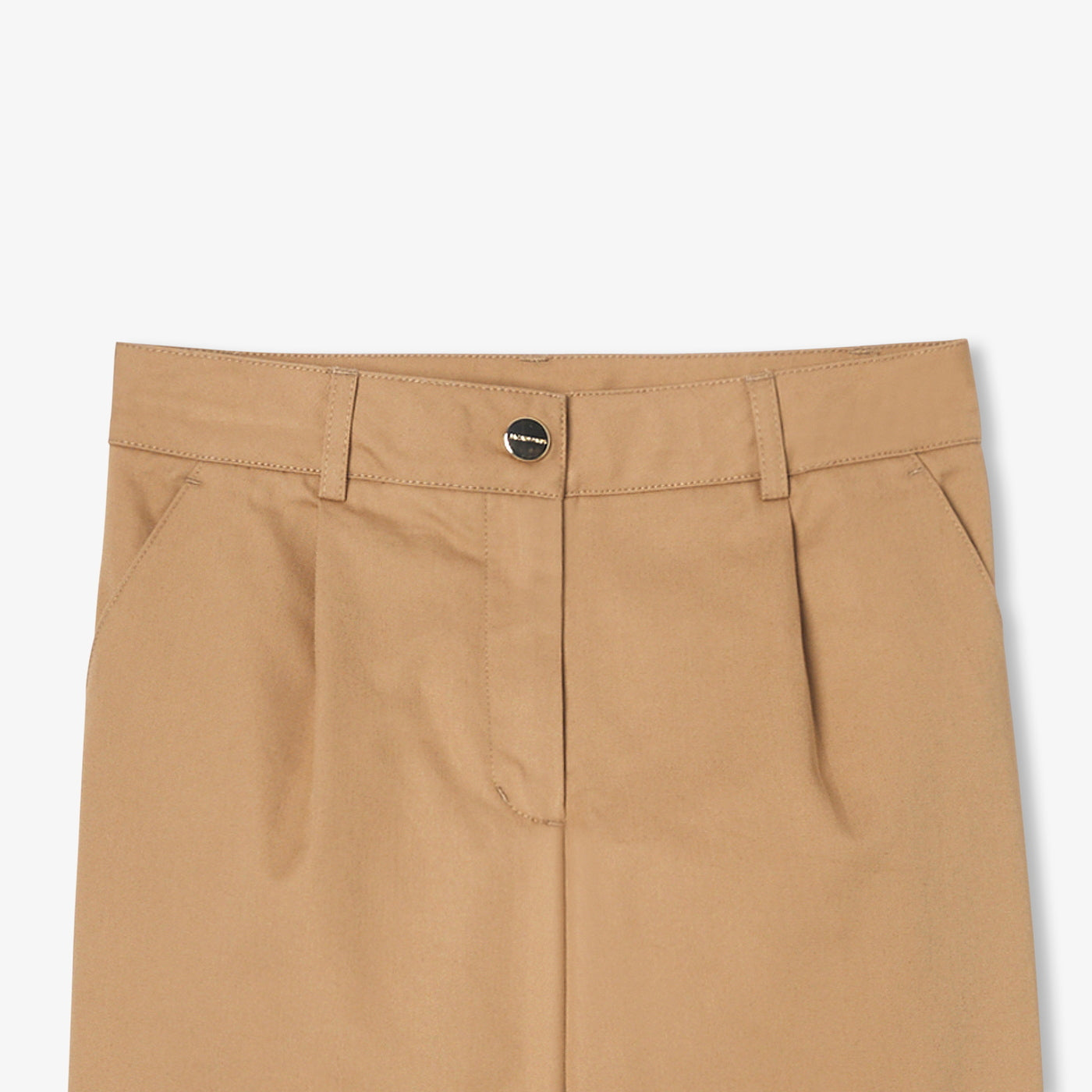 Girl wide-leg gabardine trousers