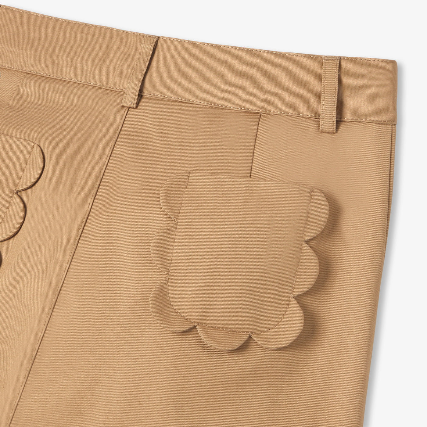 Girl wide-leg gabardine trousers