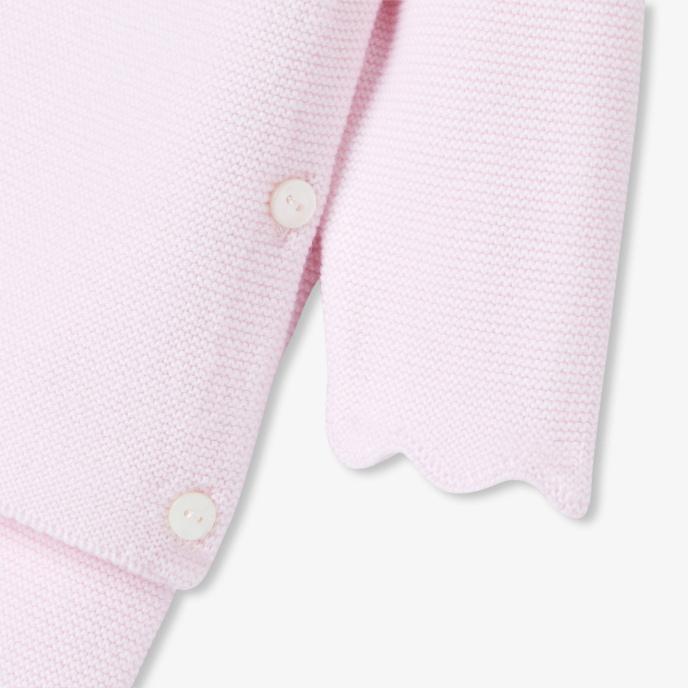 Baby girl set in garter stitch