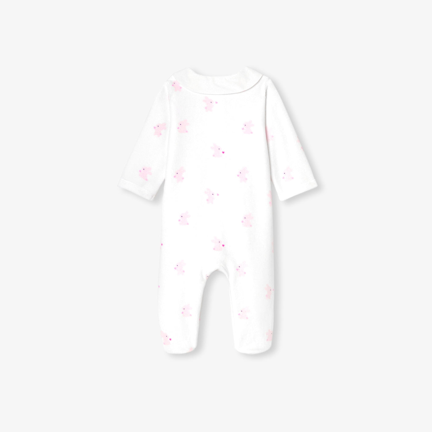 Baby girl velvet bunny pyjamas