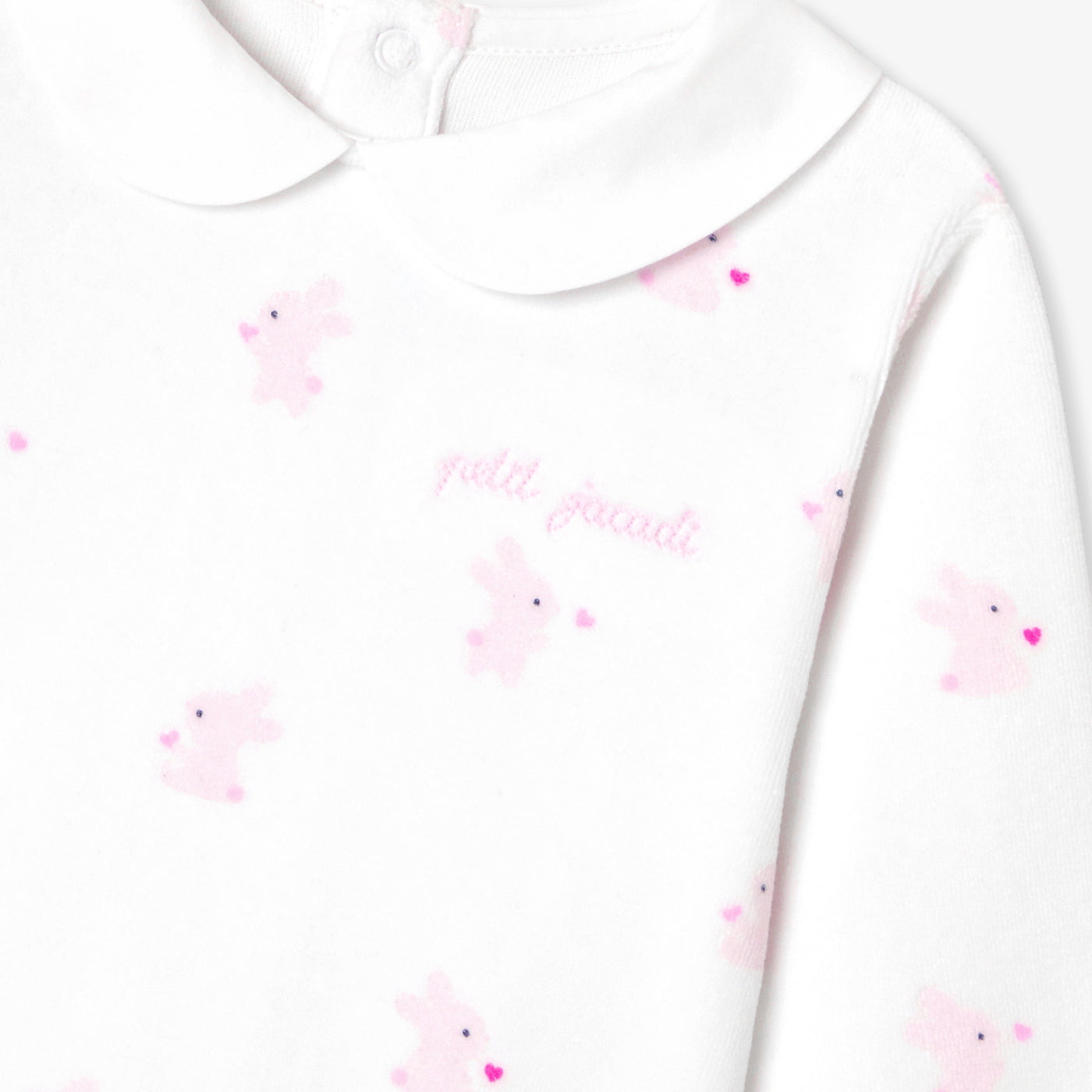 Baby girl velvet bunny pyjamas
