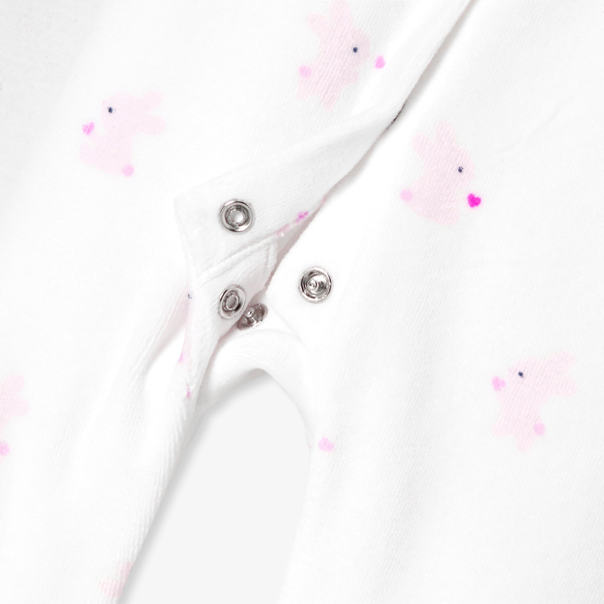 Baby girl velvet bunny pyjamas