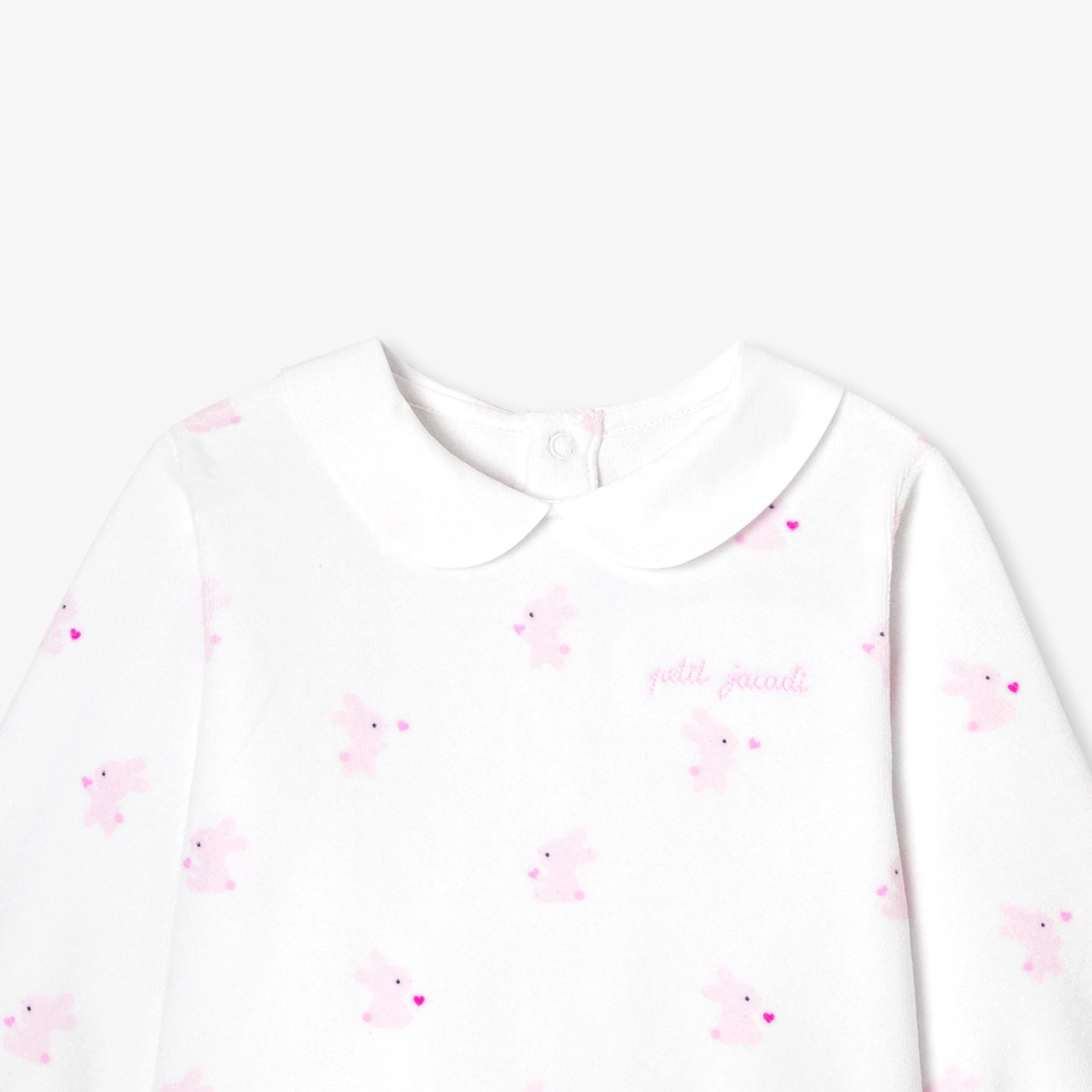 Baby girl velvet bunny pyjamas