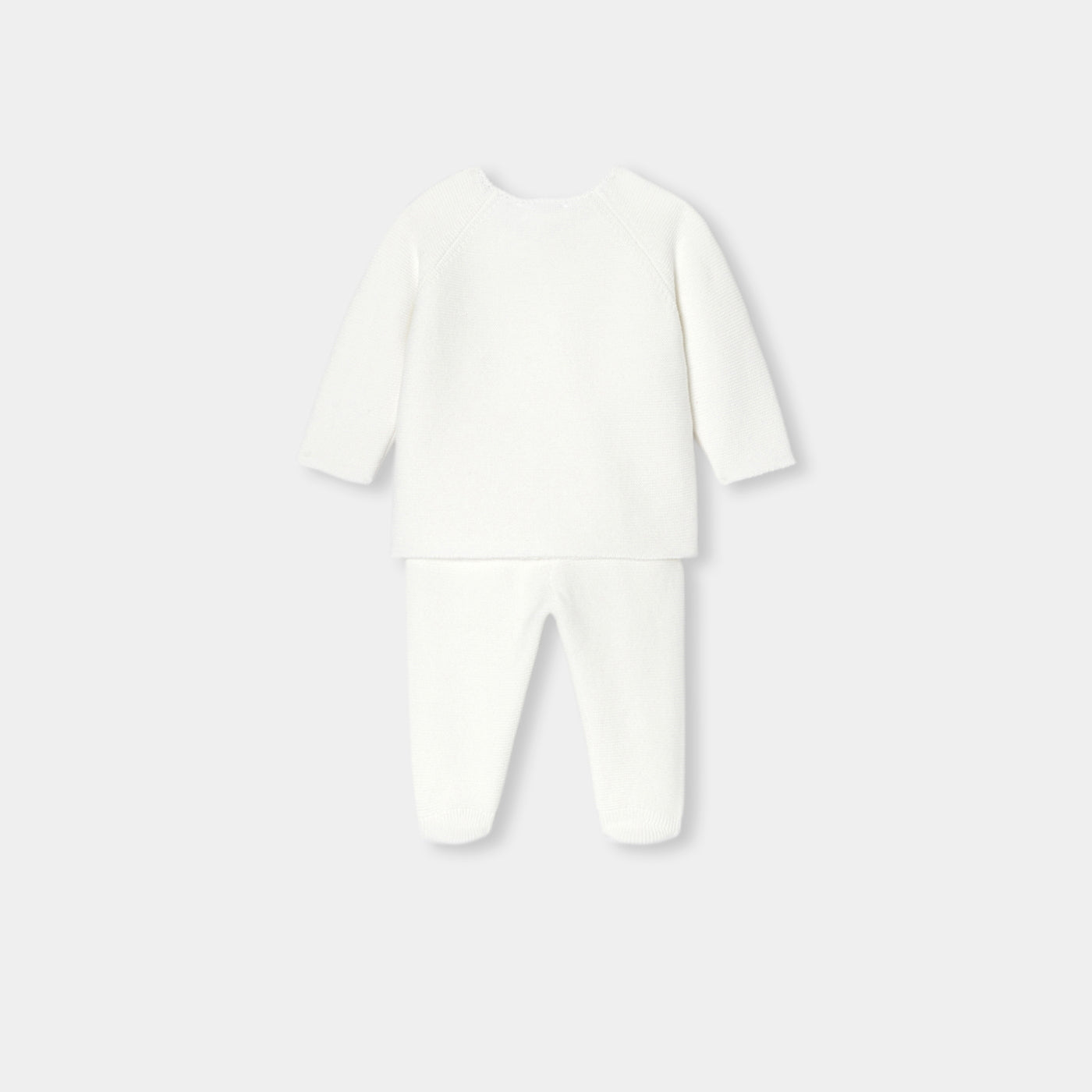 Baby cotton garter-stitch set