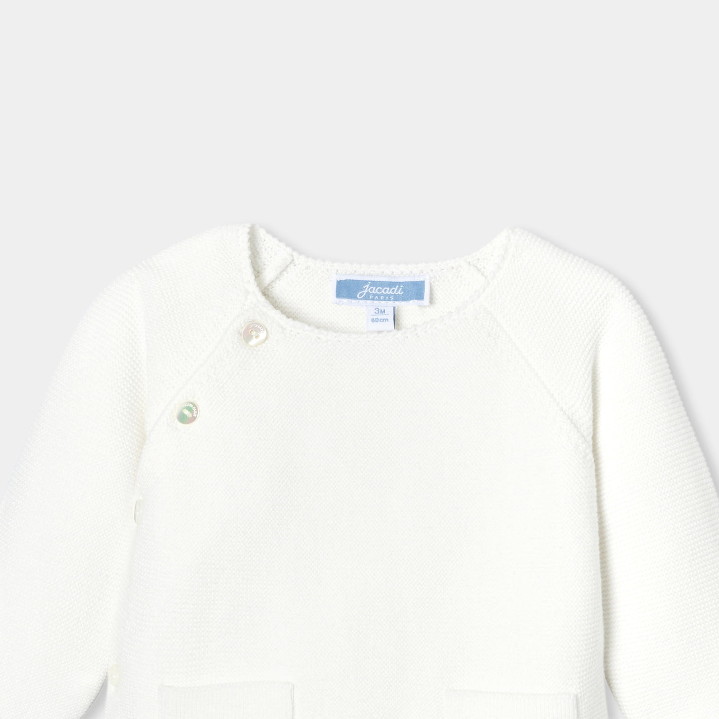 Baby cotton garter-stitch set