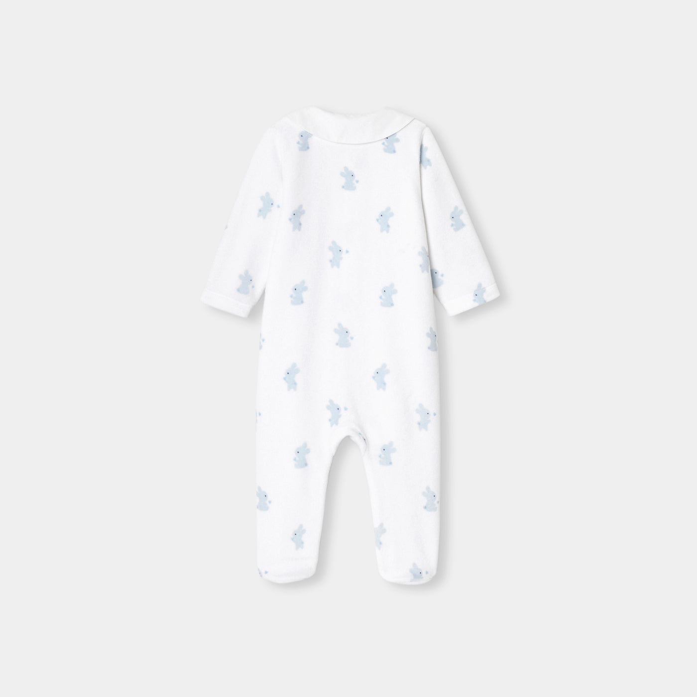 Baby boy velvet pyjamas with bunny motif