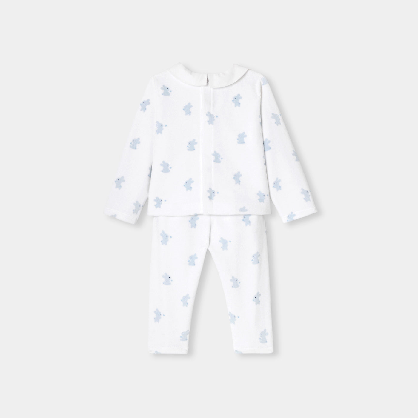 Baby boy velvet pyjamas with bunny motif