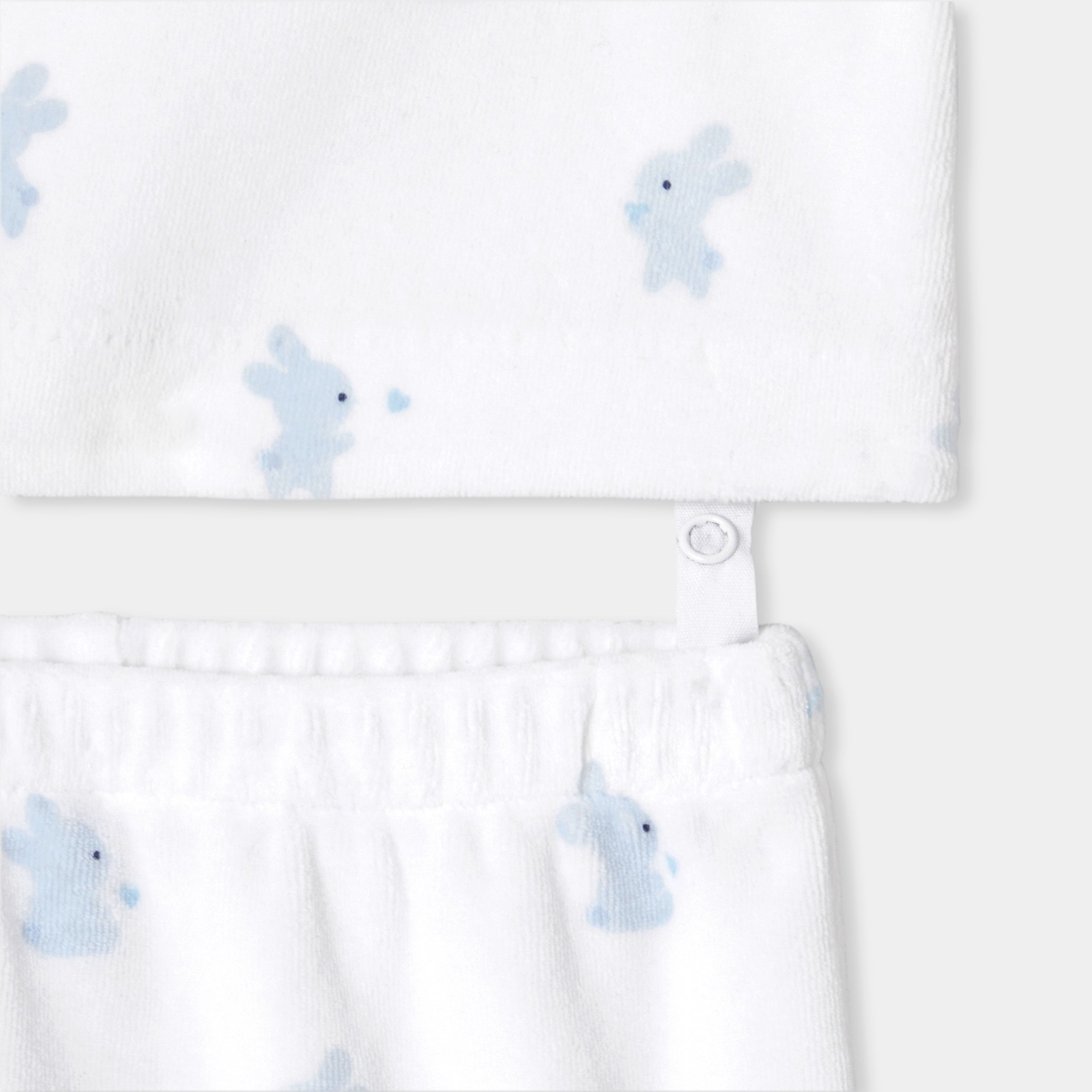 Baby boy velvet pyjamas with bunny motif