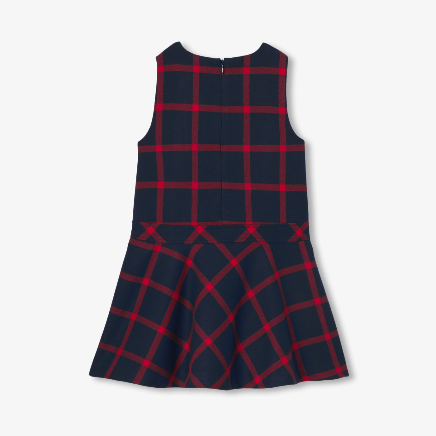 Girl pinafore dress in flannel
