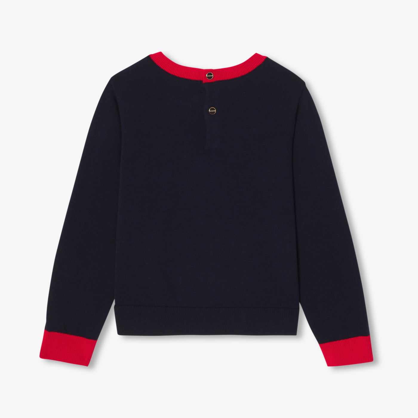 Girl jacquard flower sweater