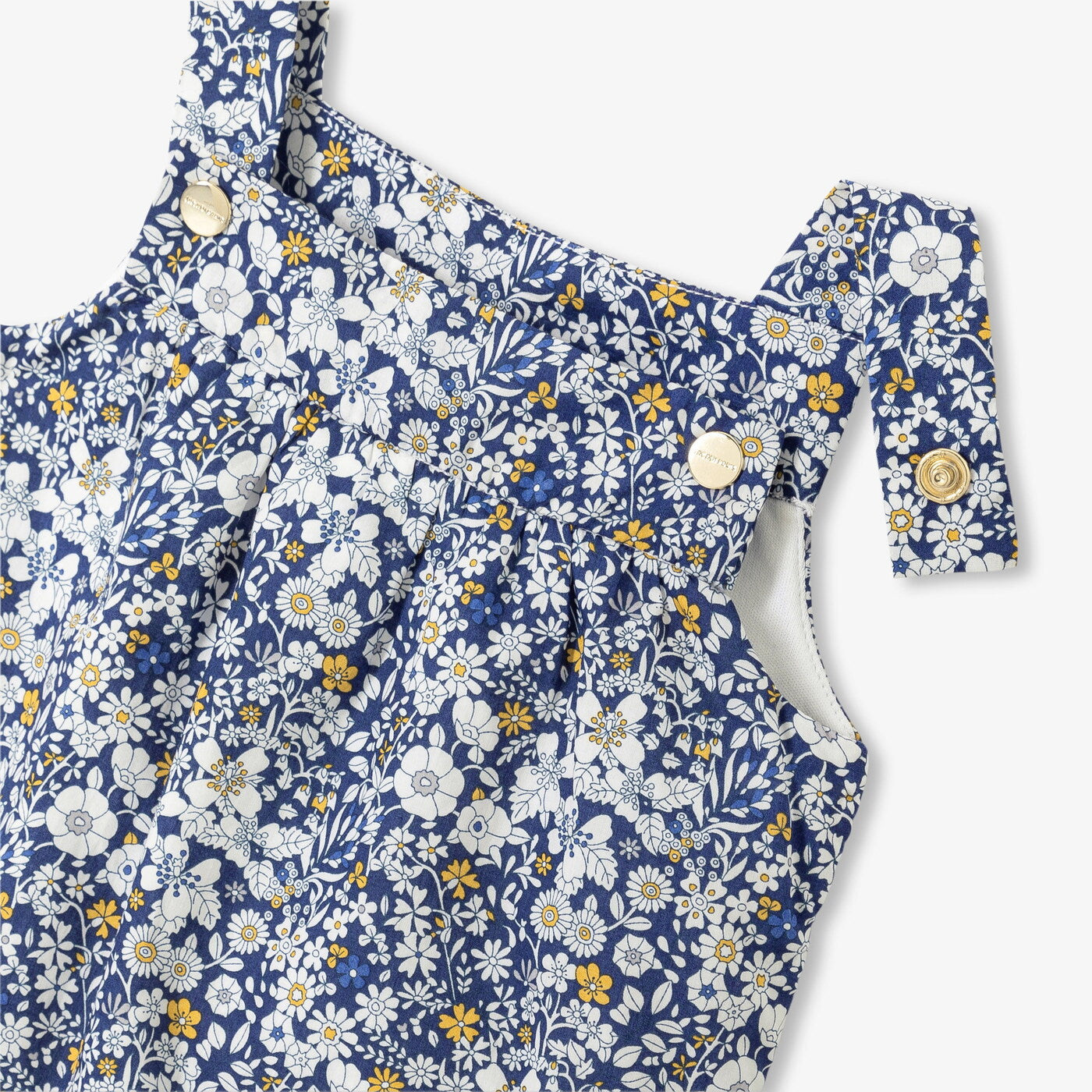 Baby girl overalls in Liberty fabric