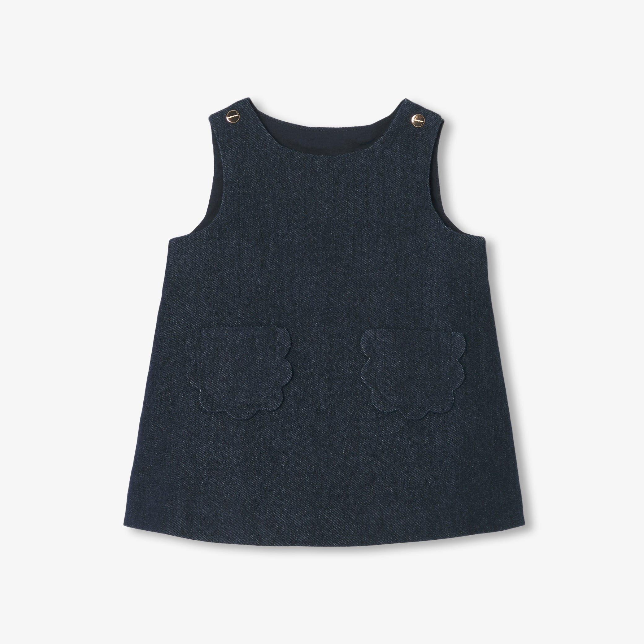 Baby girl denim pinafore dress