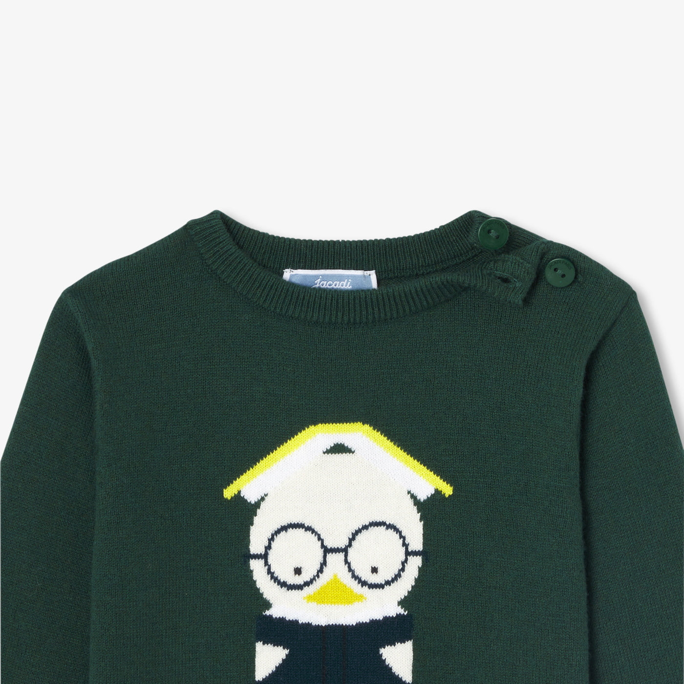 Baby boy jumper in cotton and wool