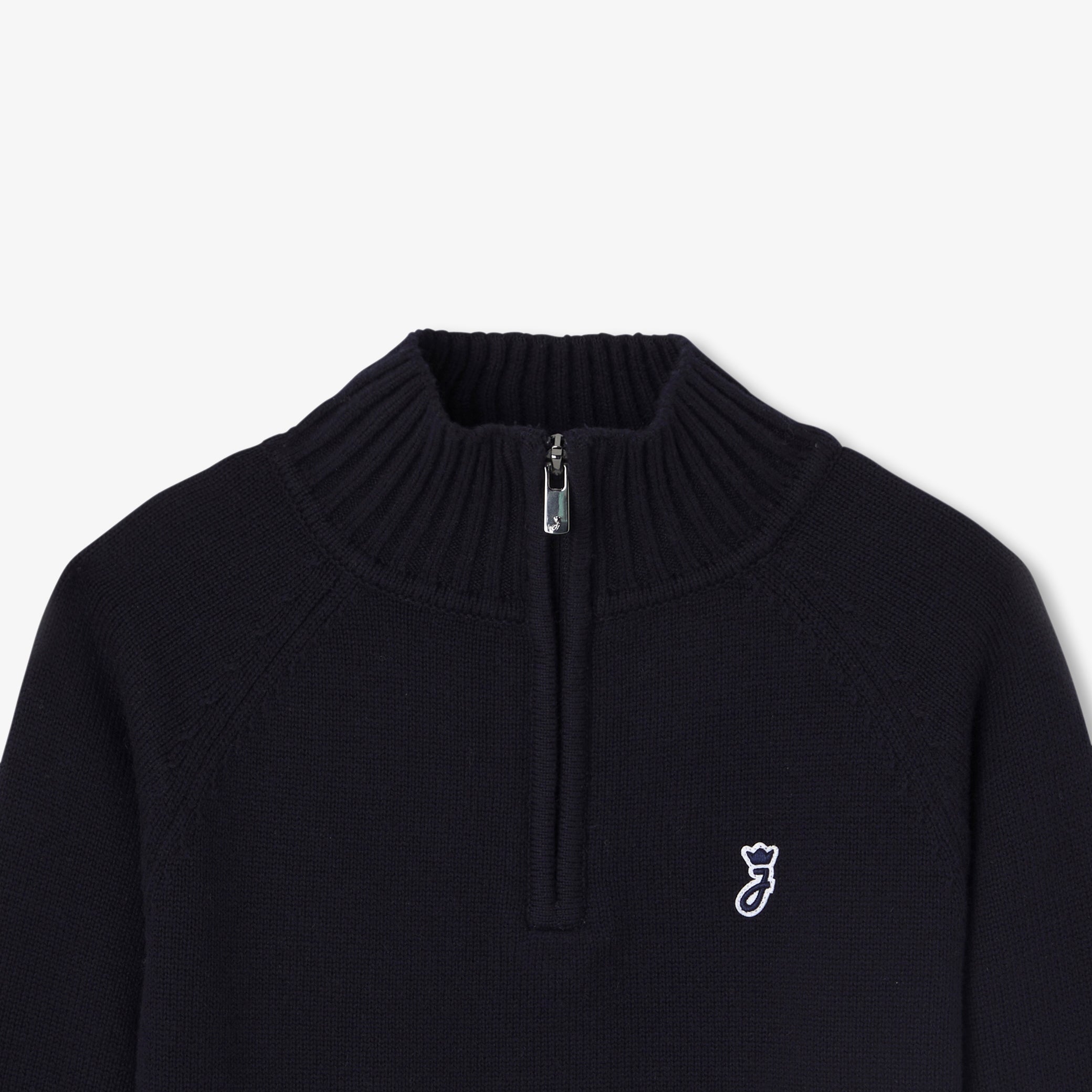 Boy sweater with trucker collar