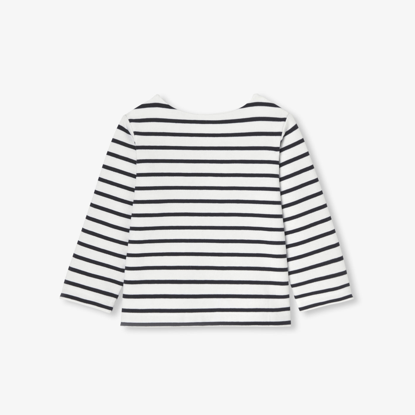 Baby girl Breton tee in lightweight fleece