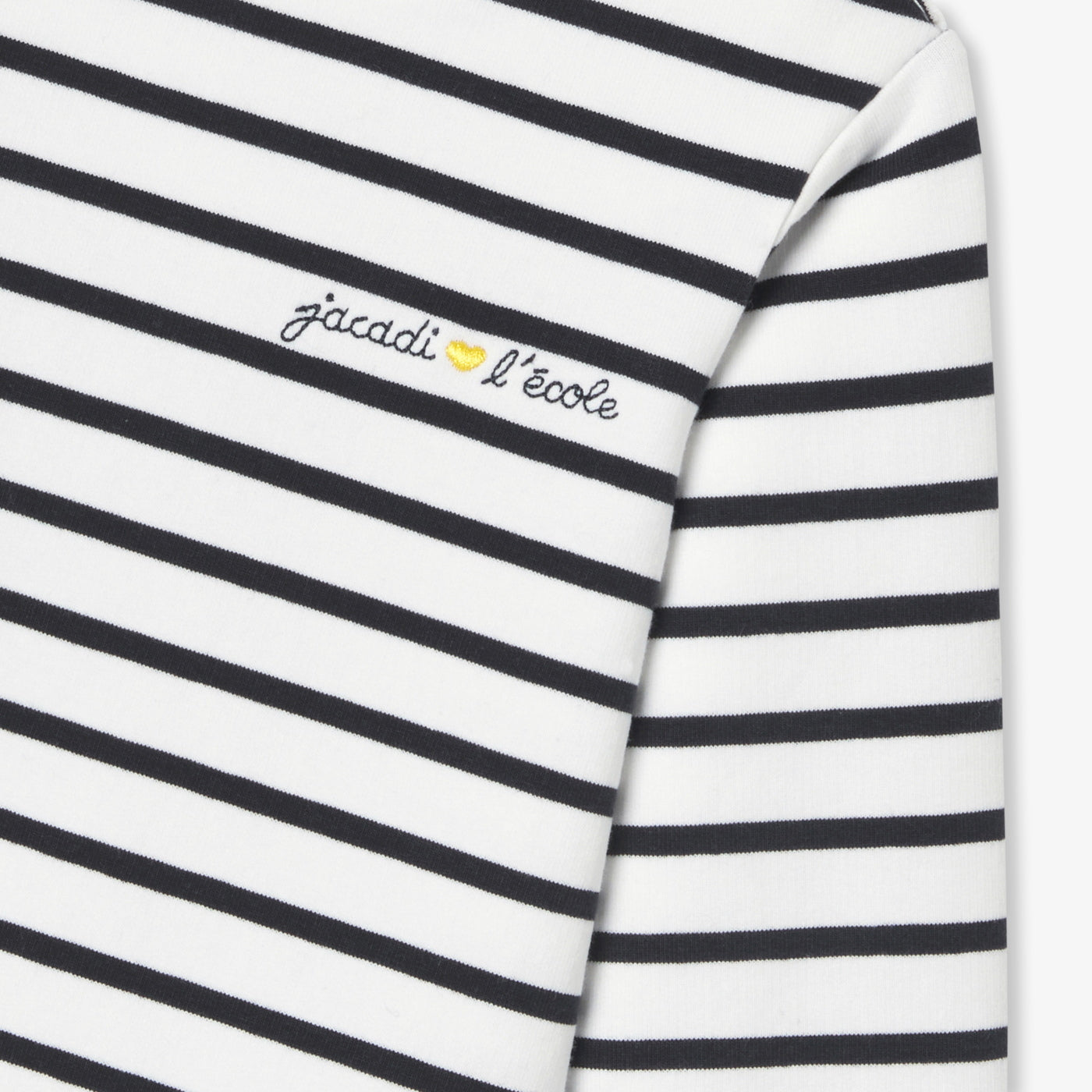 Baby girl Breton tee in lightweight fleece