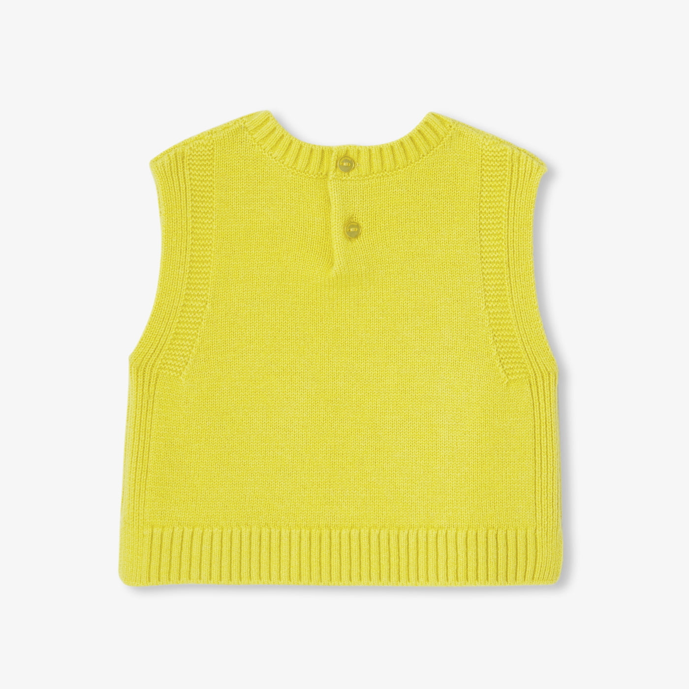 Baby girl sleeveless jumper in wool and cashmere