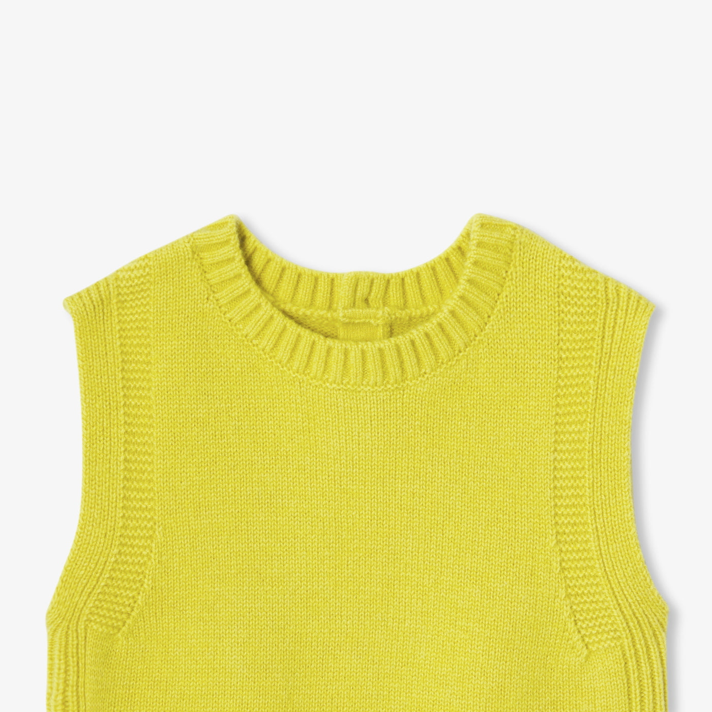 Baby girl sleeveless jumper in wool and cashmere