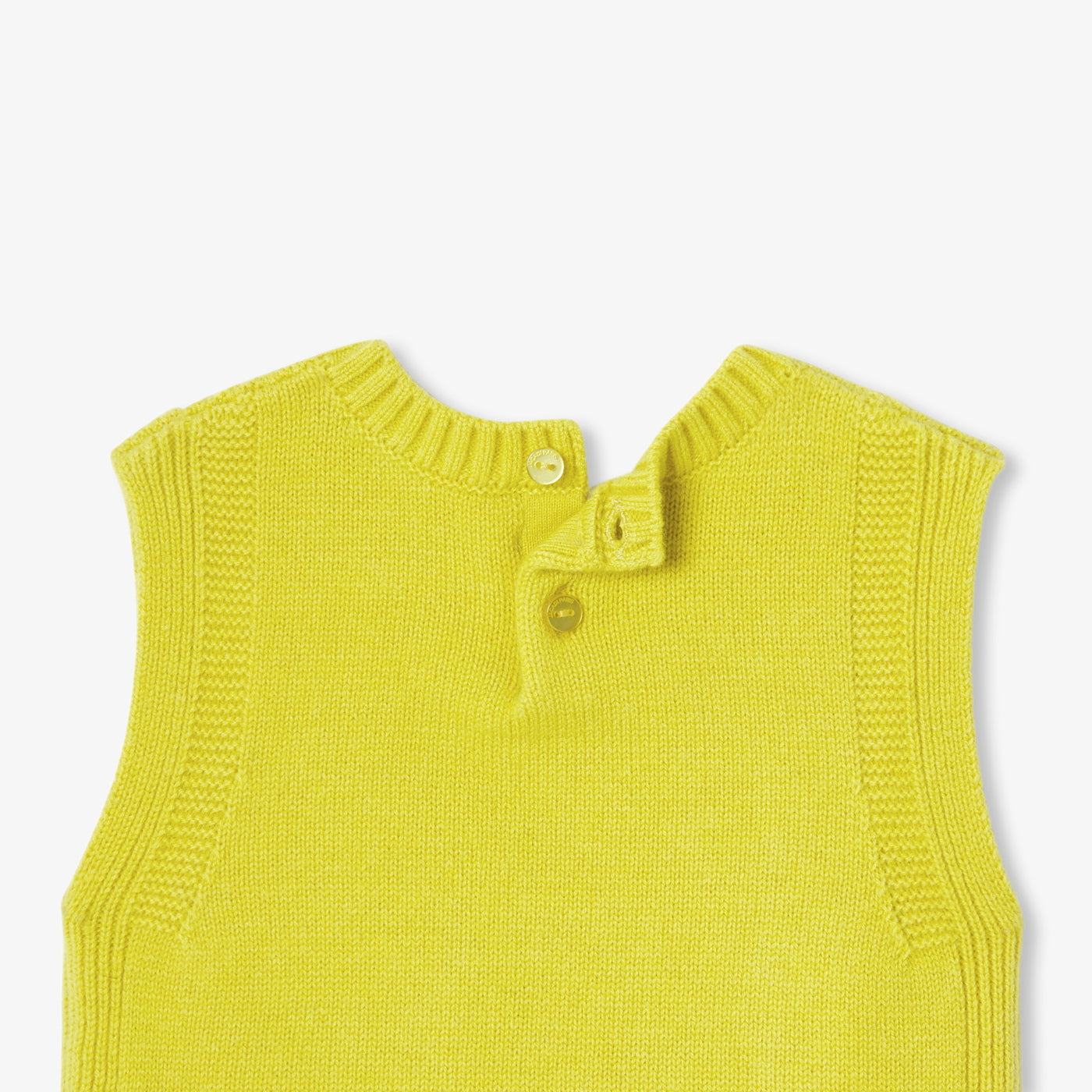 Baby girl sleeveless jumper in wool and cashmere