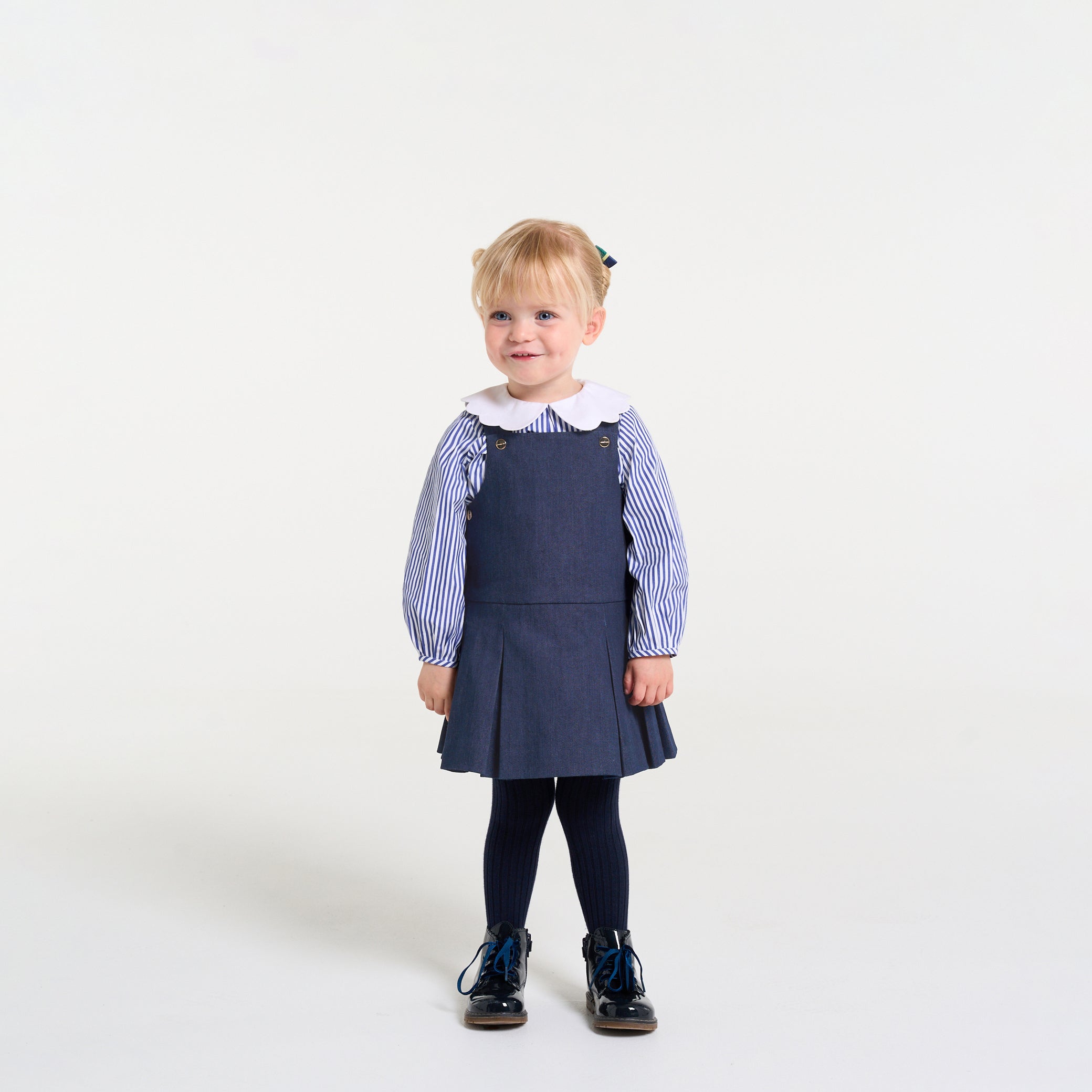 Baby girl denim jumper dress