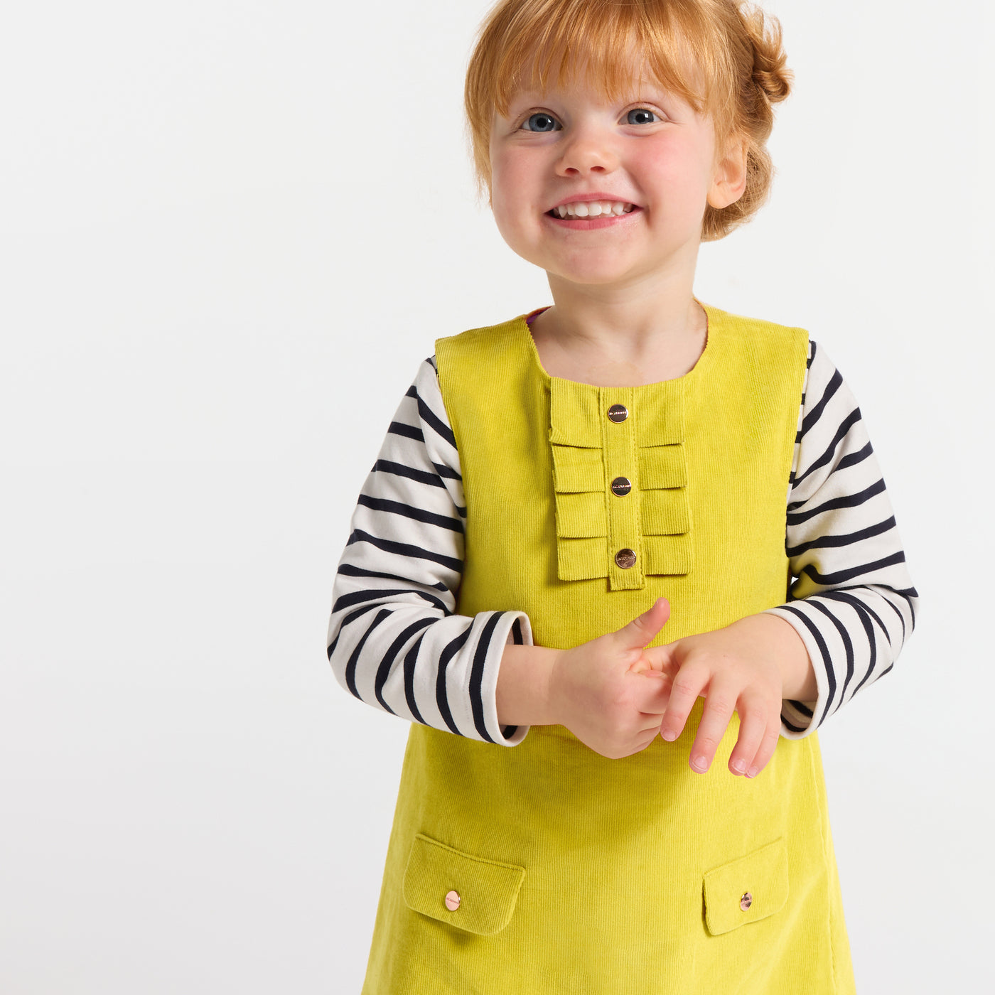 Baby girl velvet pinafore dress
