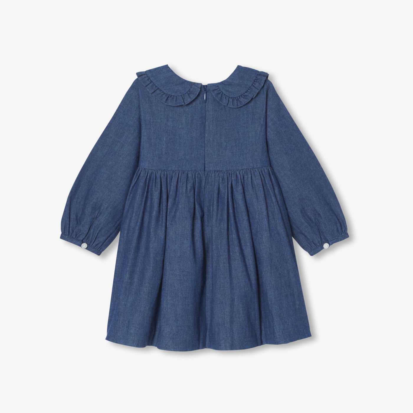 Baby girl dress in light denim
