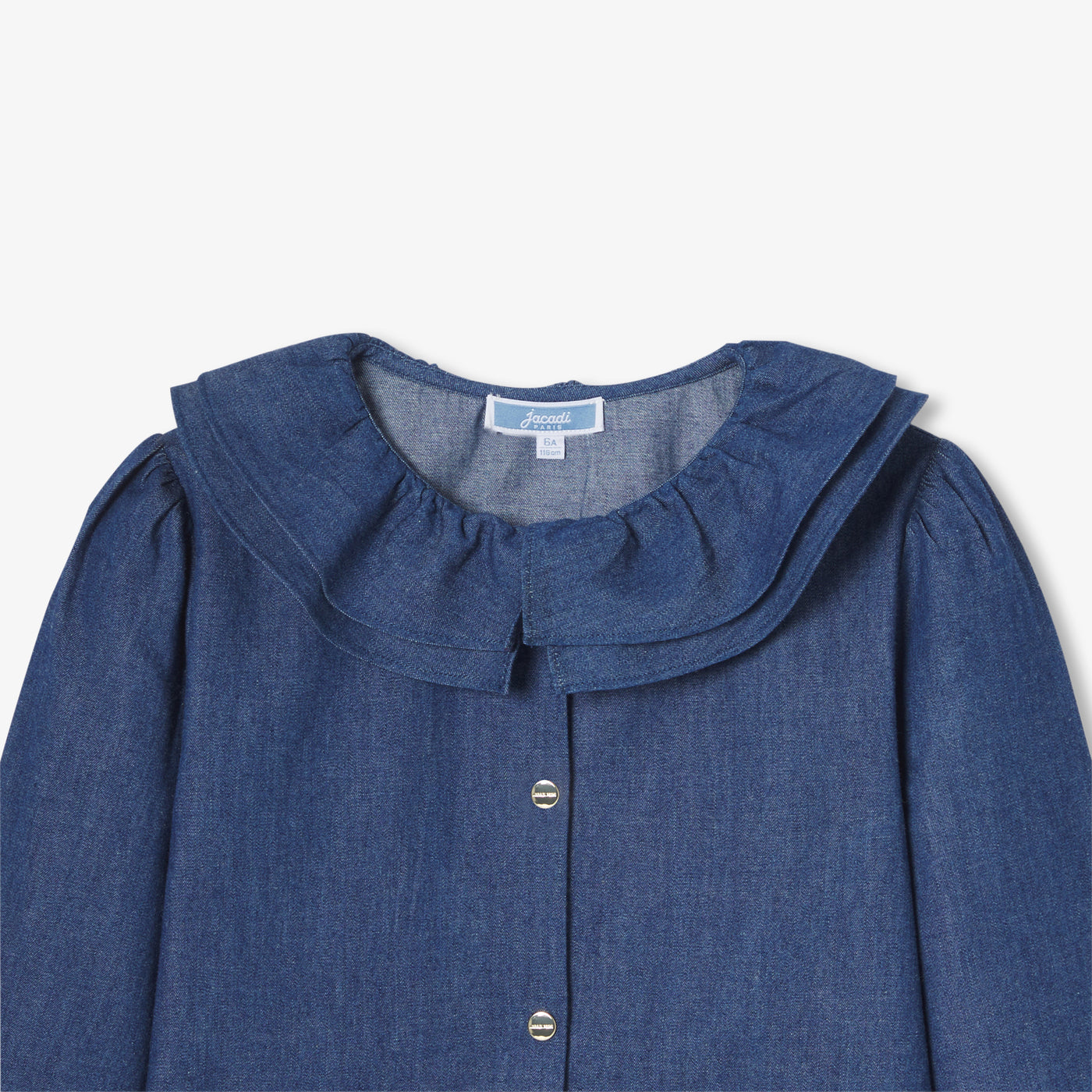 Girl blouse in light denim