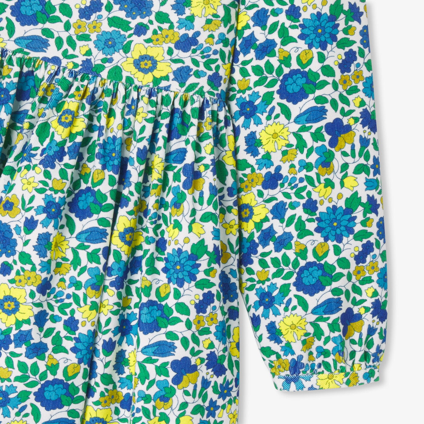 Girl dress in Liberty fabric velvet