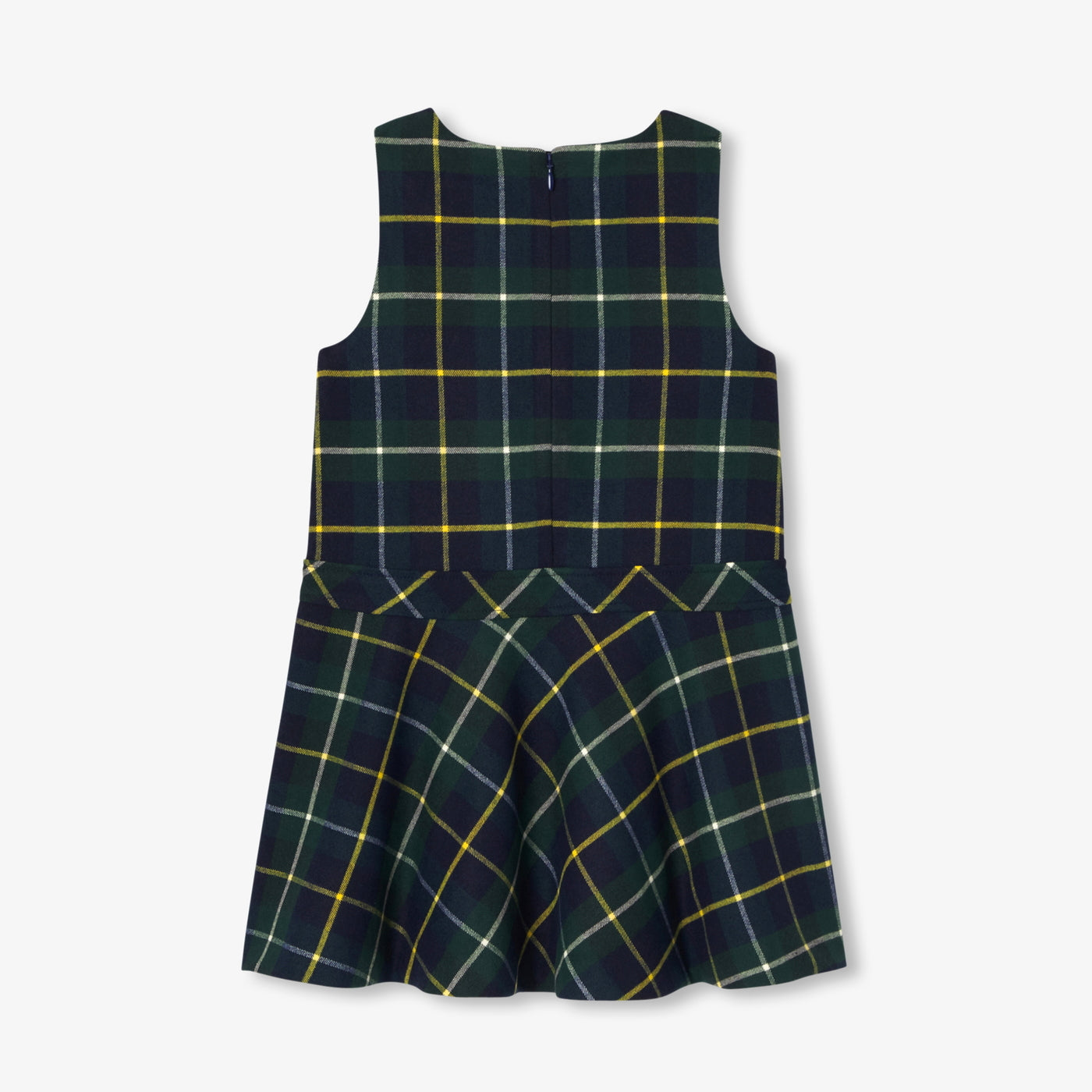 Girl pinafore dress in flannel