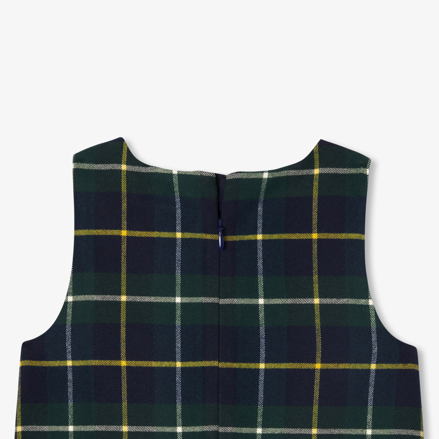 Girl pinafore dress in flannel
