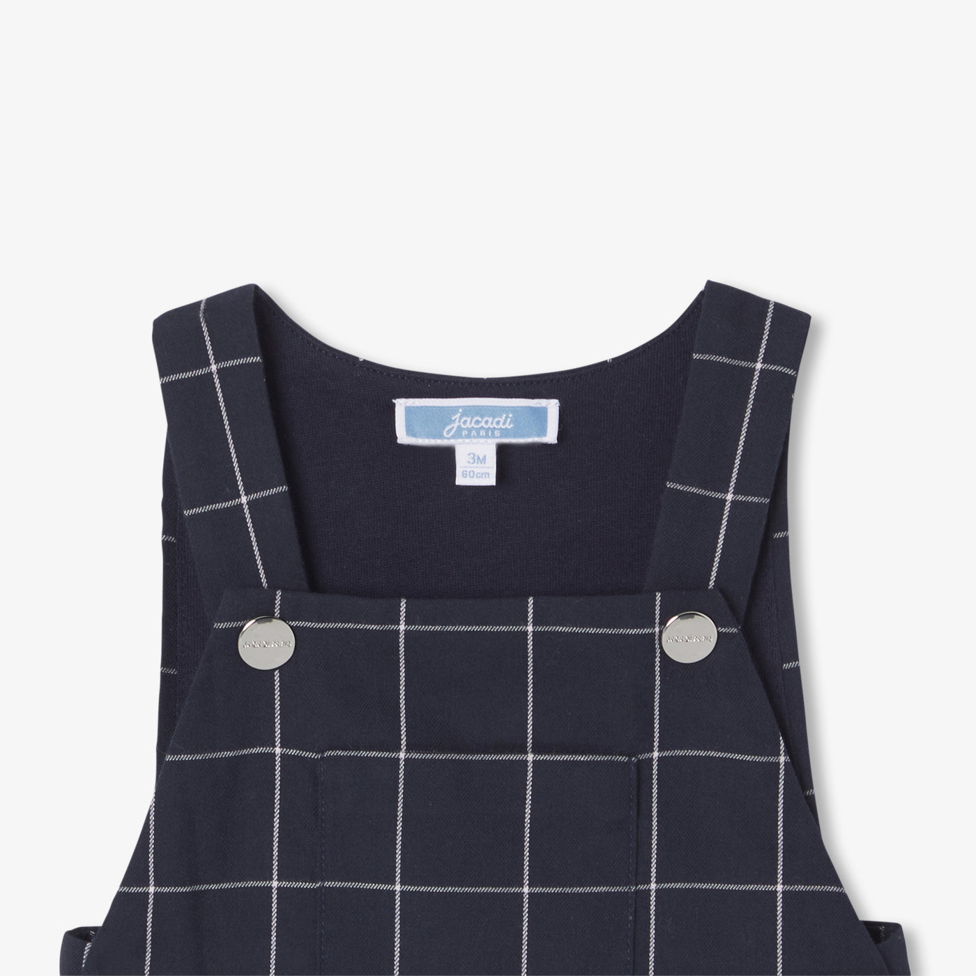 Baby boy checked overalls